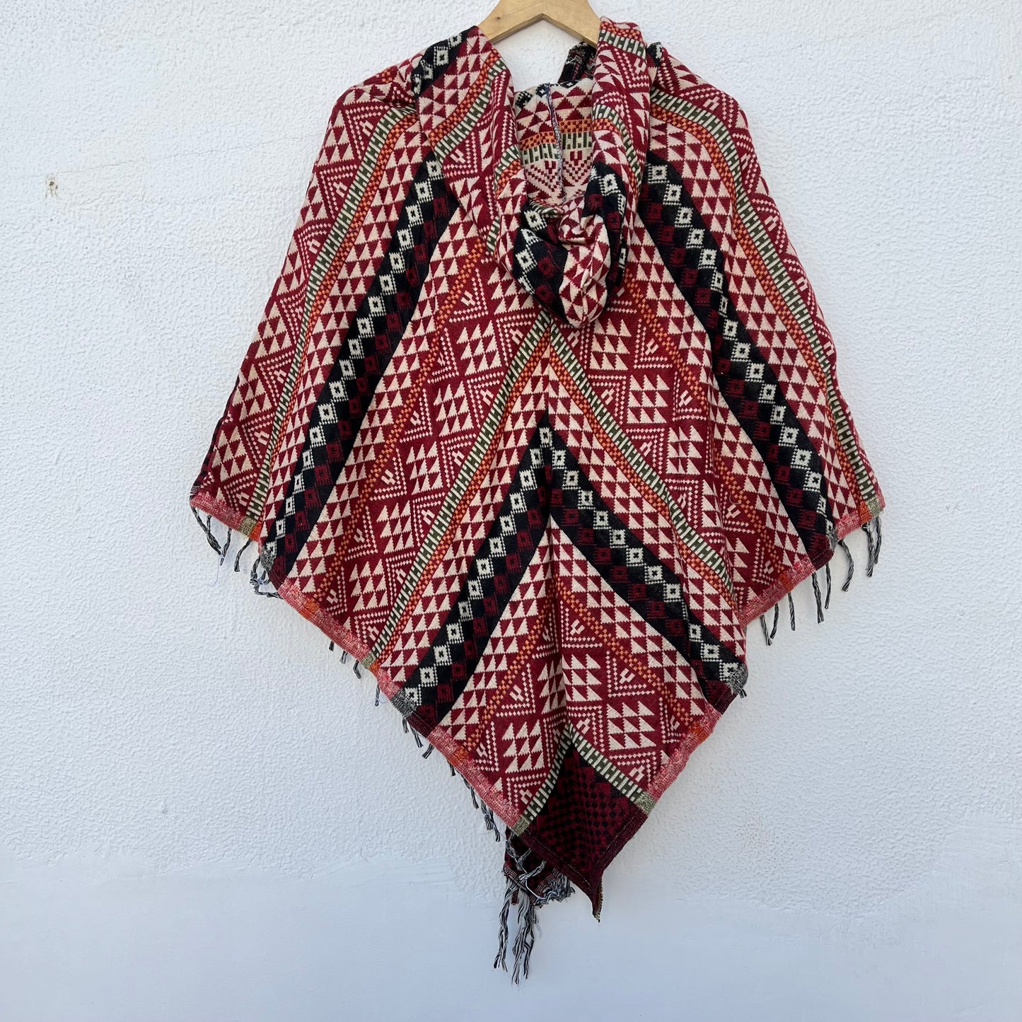 Pahadi Printed Poncho With Hood