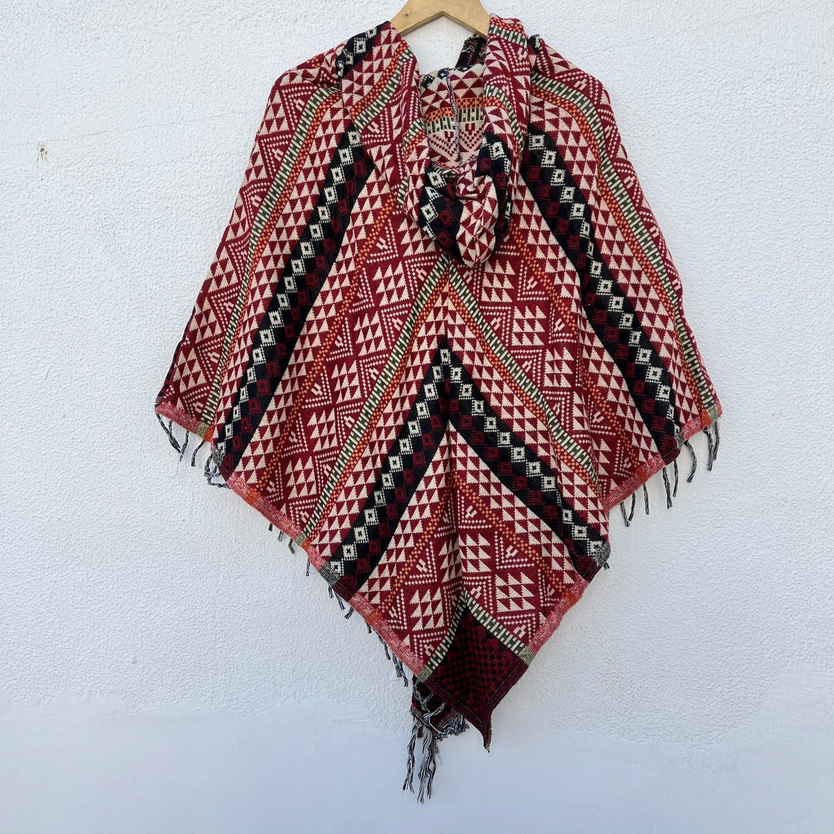 Pahadi Printed Poncho With Hood
