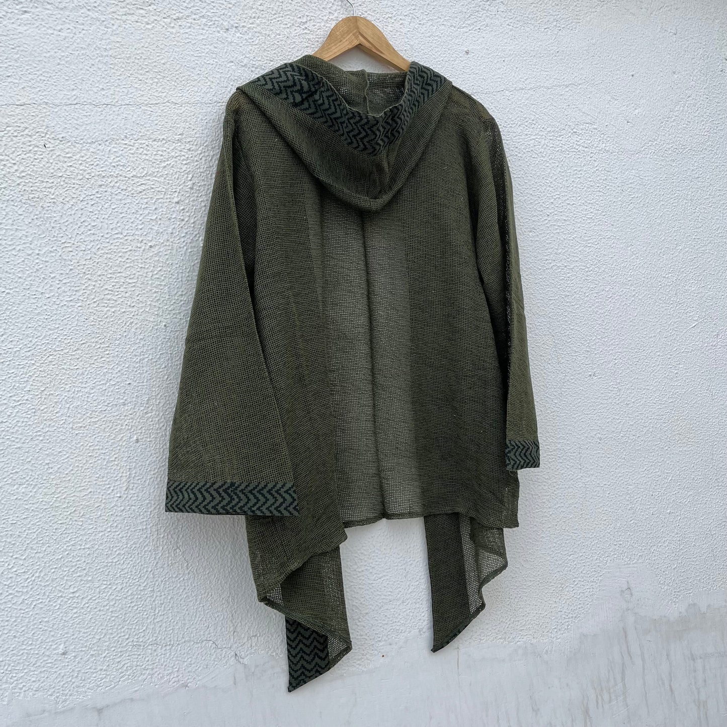 Kabira Cotton Shrug - Olive Green