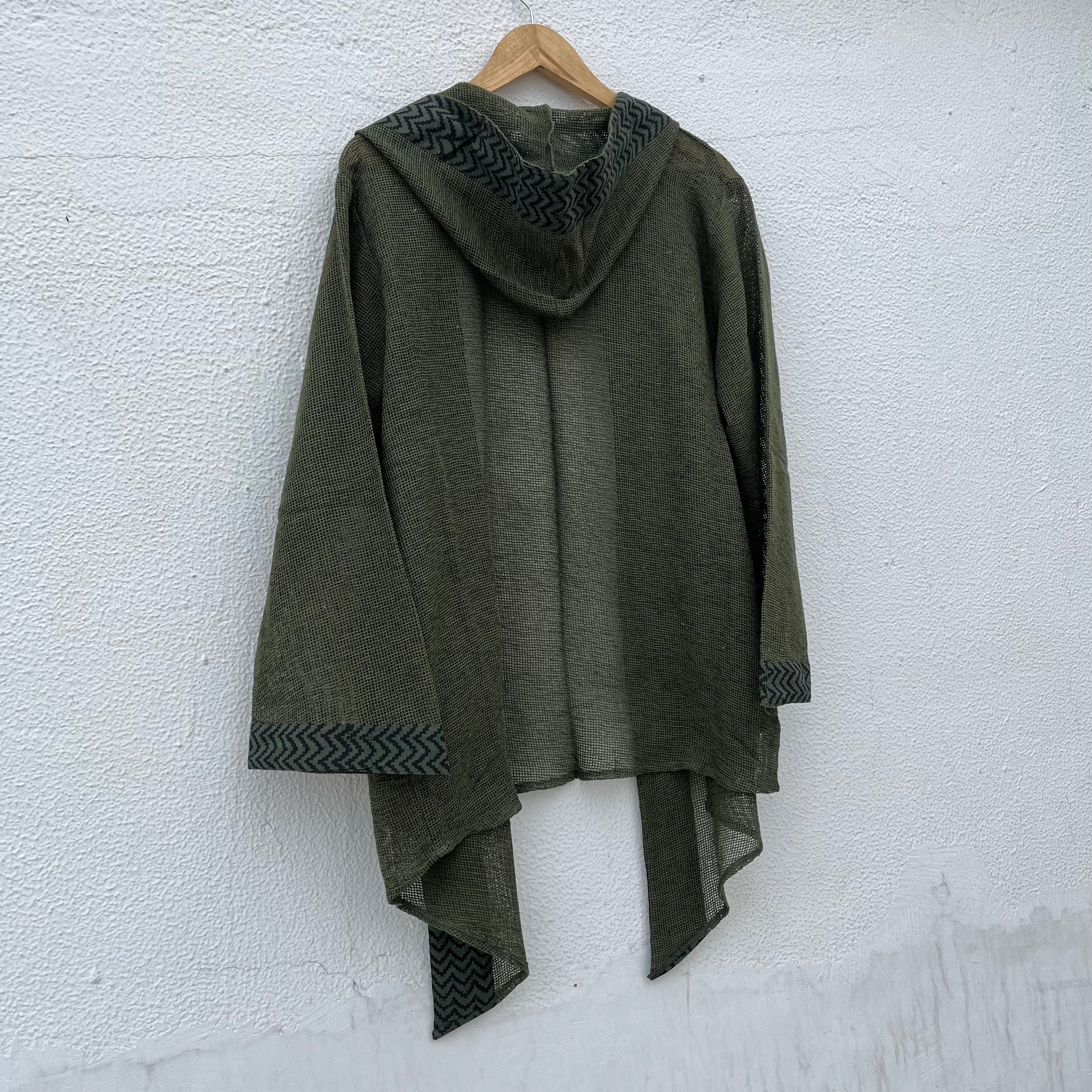 Kabira Cotton Shrug - Olive Green