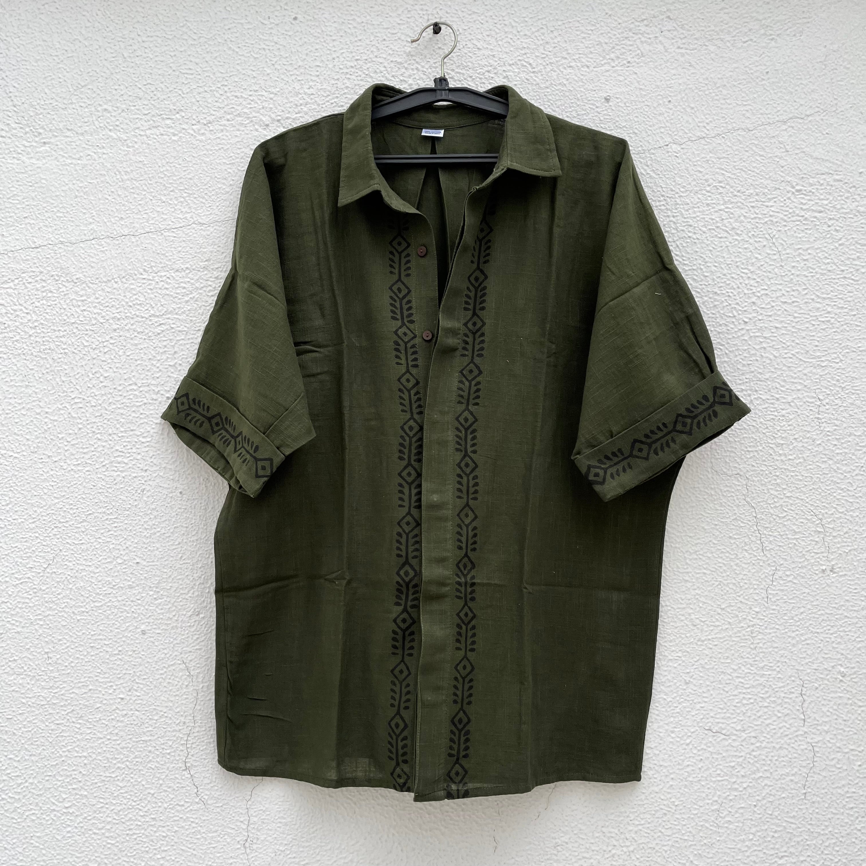 Rahgir Cotton Unisex Shirt 2.0 - Forest Green