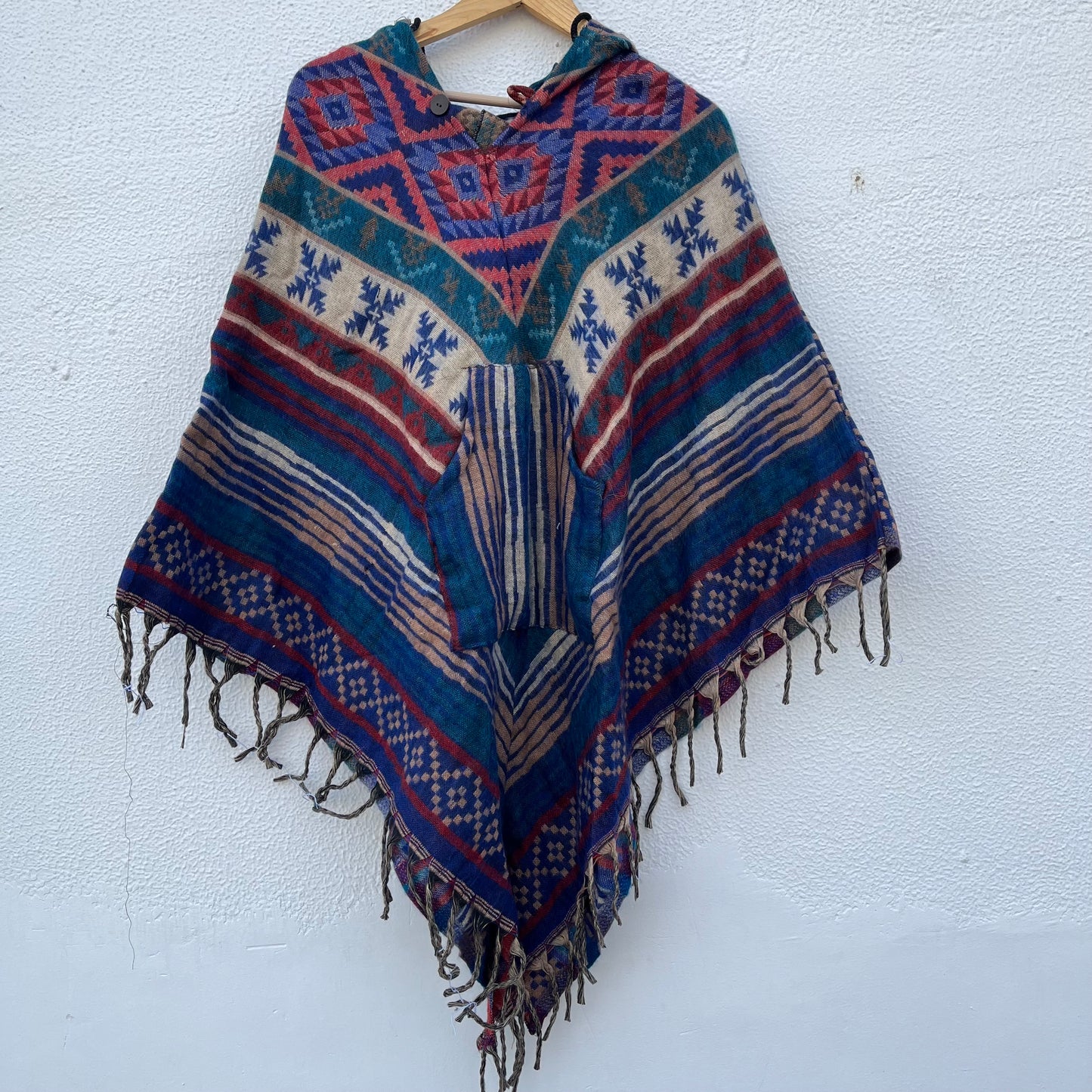 Pahadi Printed Poncho With Hood