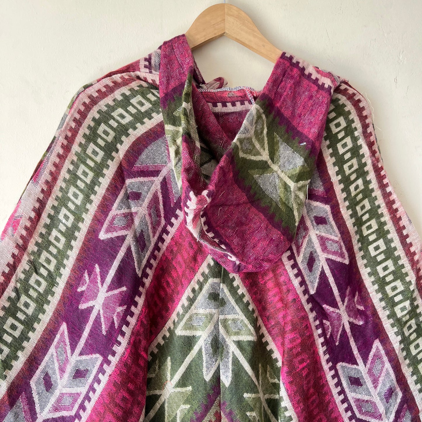 Pahadi Printed Poncho With Hood