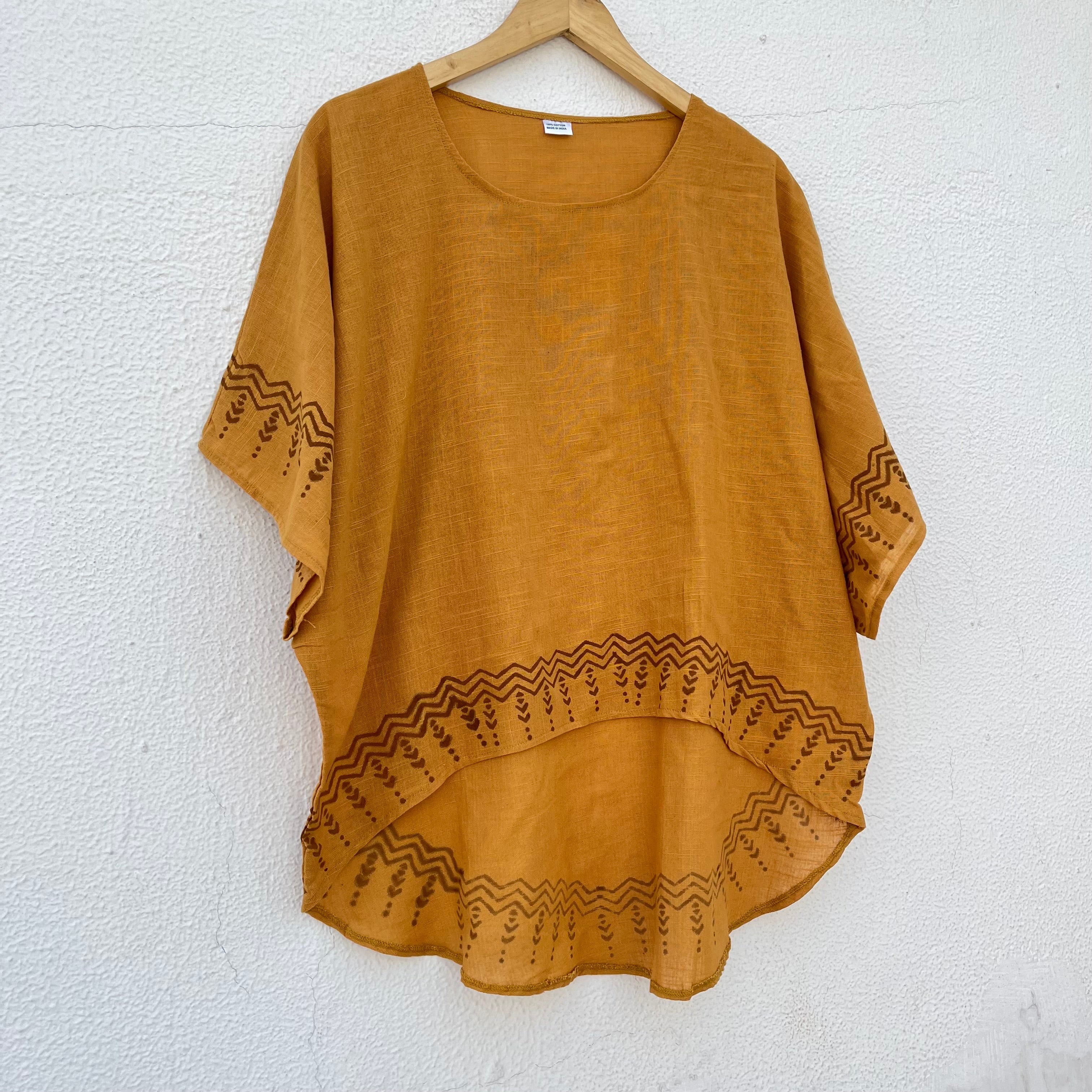 Aawara Cotton Top- Mustard