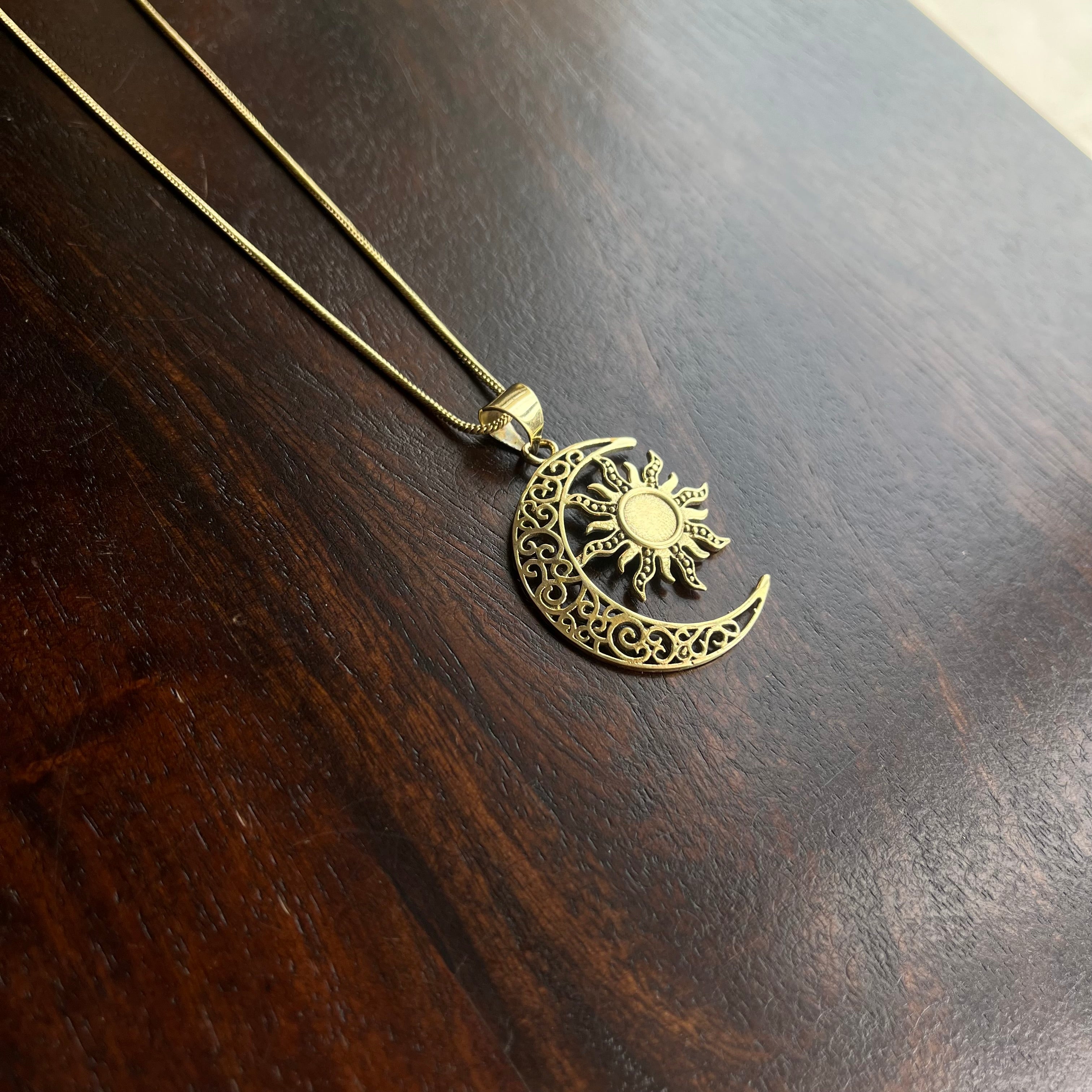 Sun-Moon Pendant & Chain