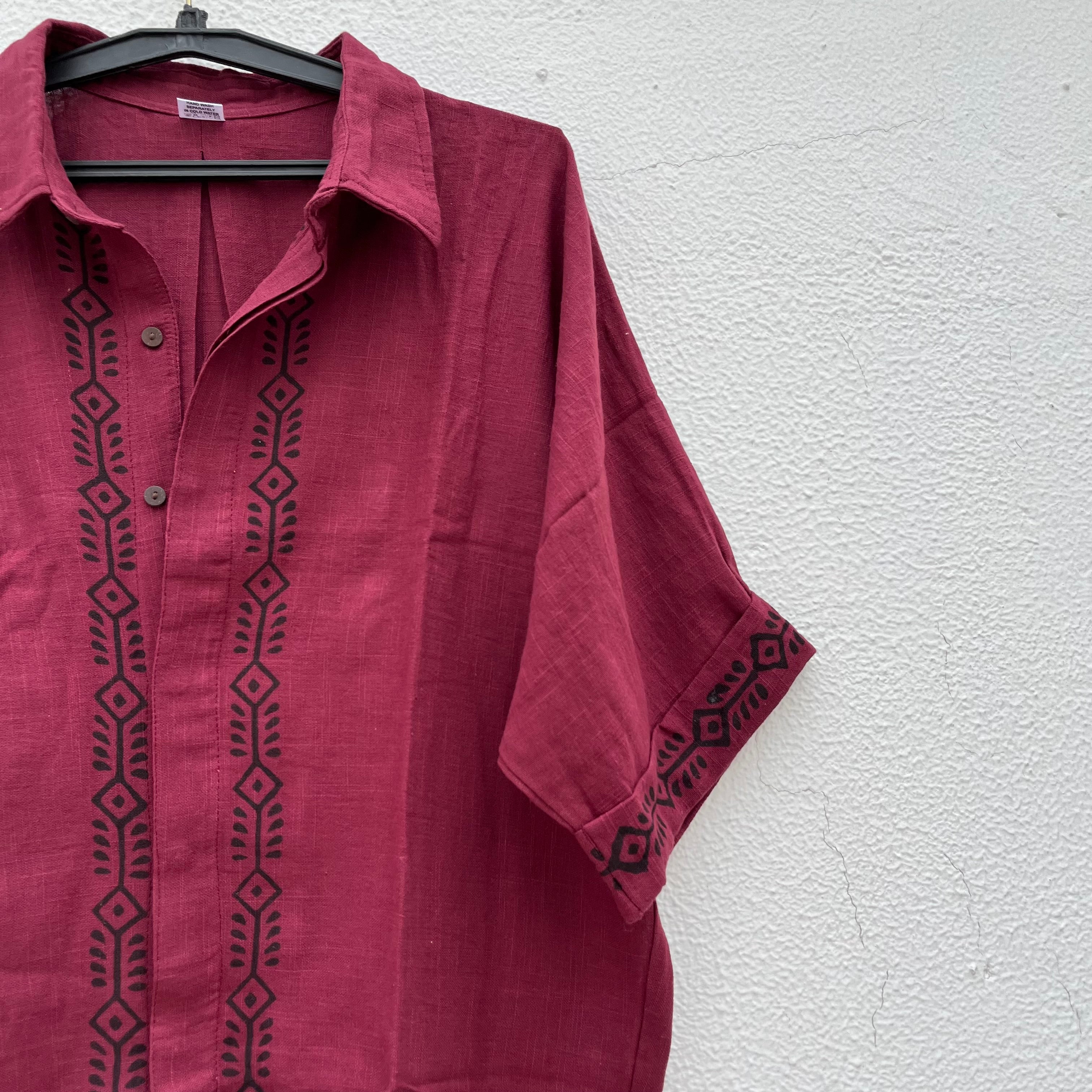 Rahgir Cotton Unisex Shirt 2.0 - Wine
