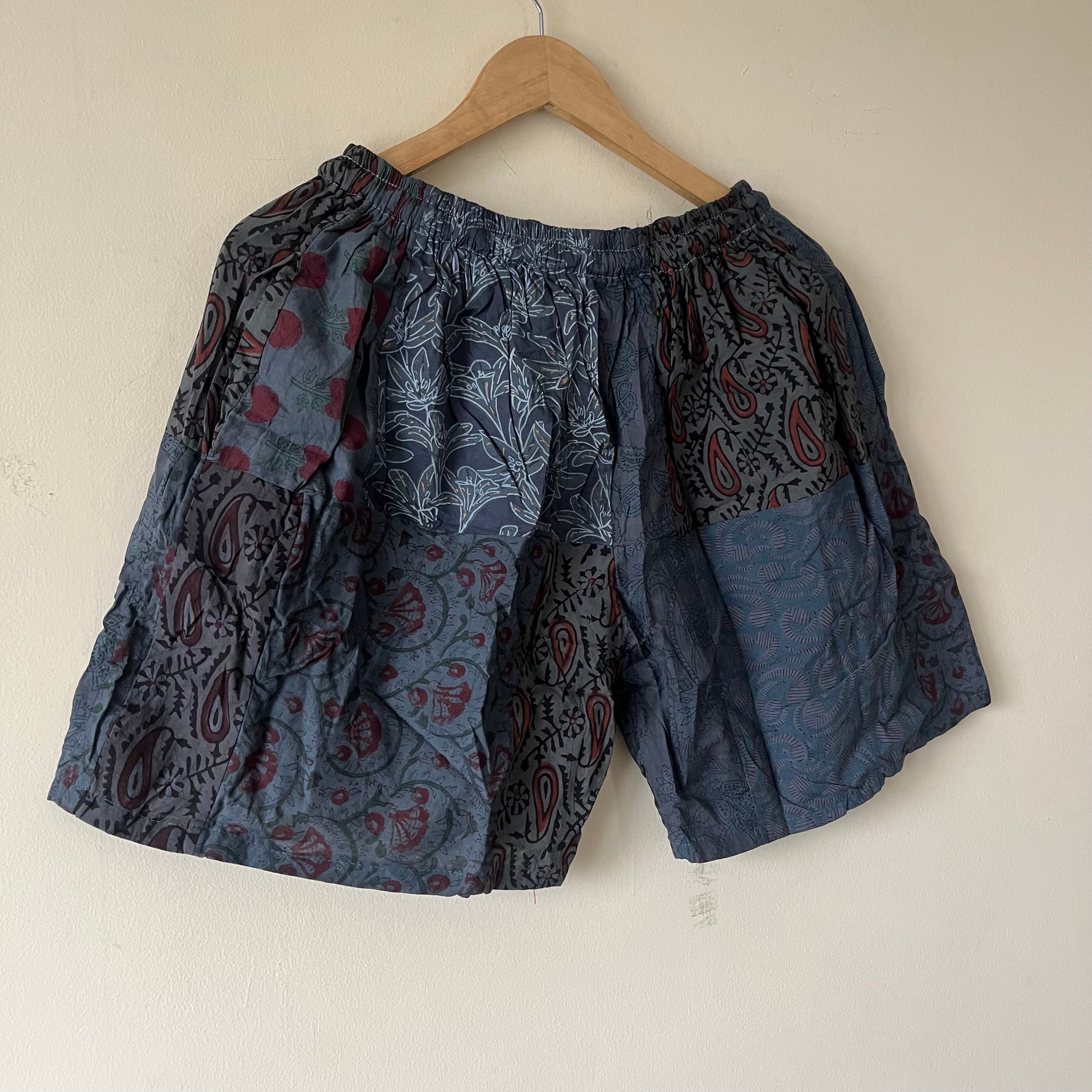 Patchwork Shorts - Grey