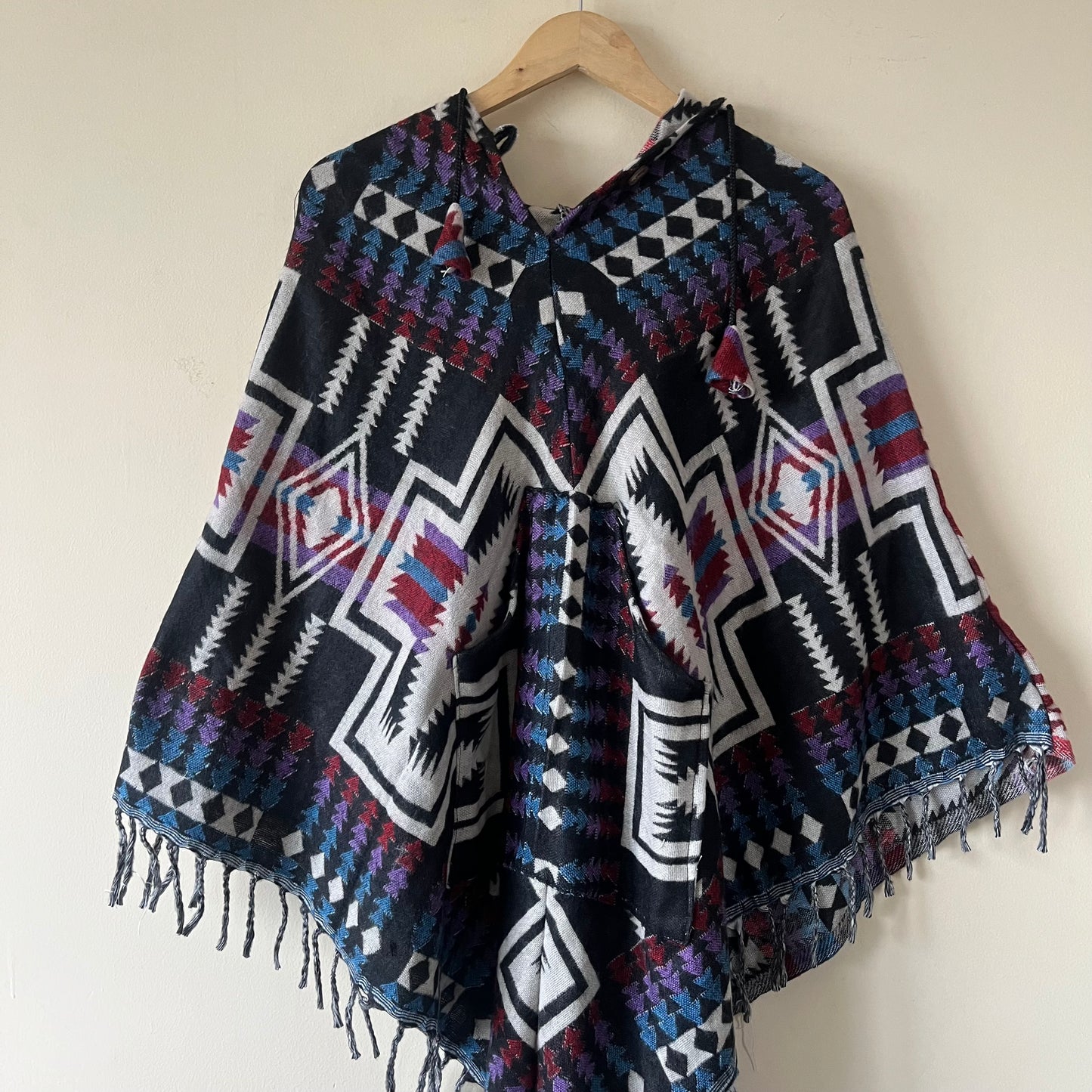 Pahadi Printed Poncho With Hood