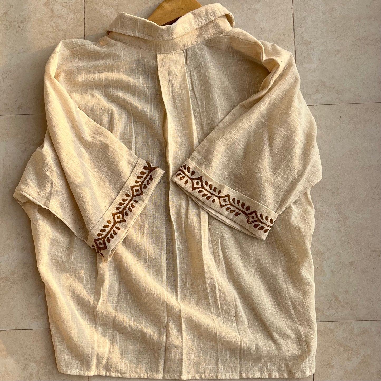 Rahgir Cotton Unisex Shirt - Warm Cream