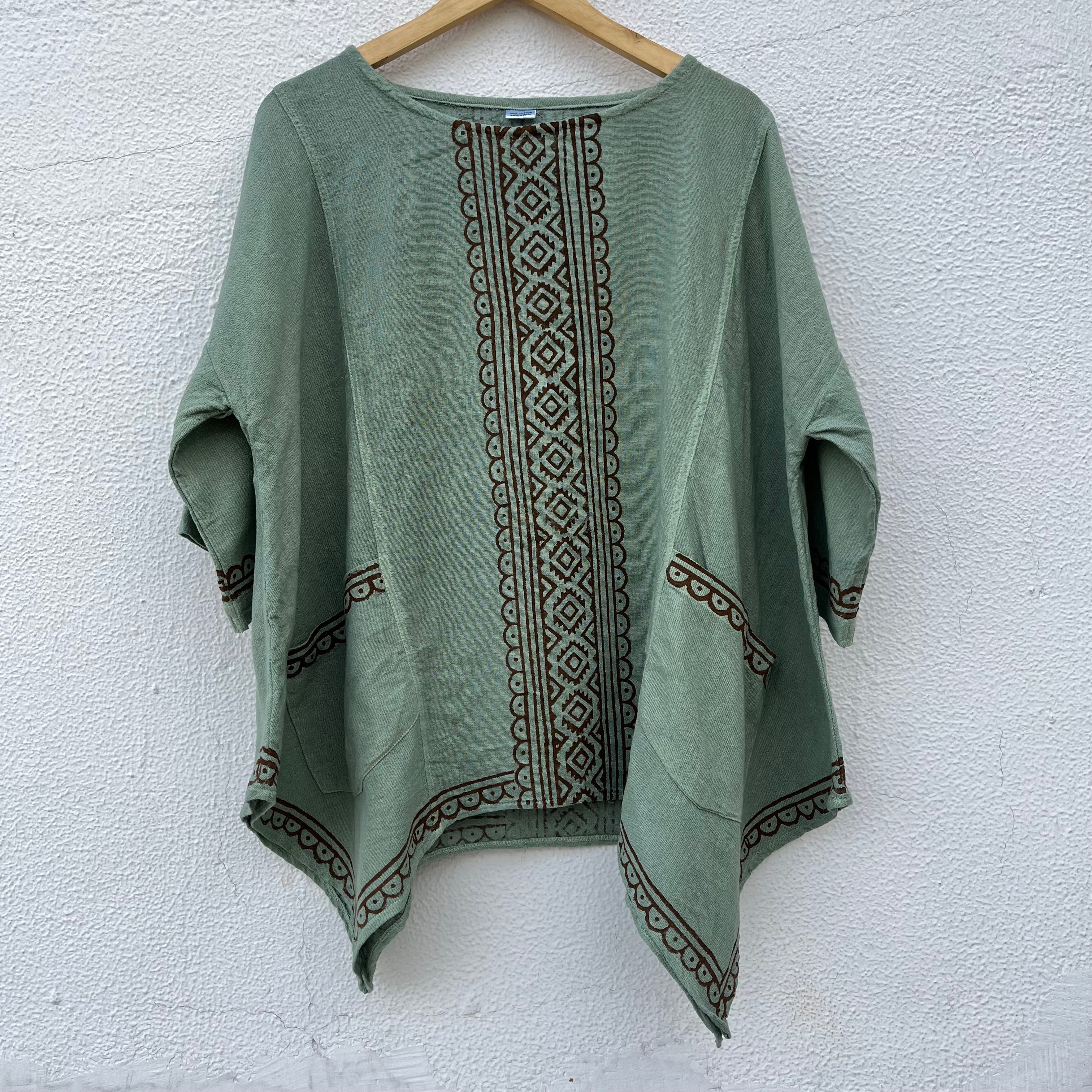 Bairan Cotton Top- Sage Green