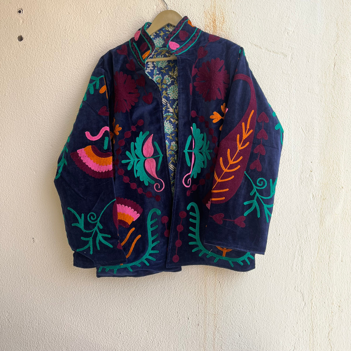 Jaipuri Thread Velvet Jacket
