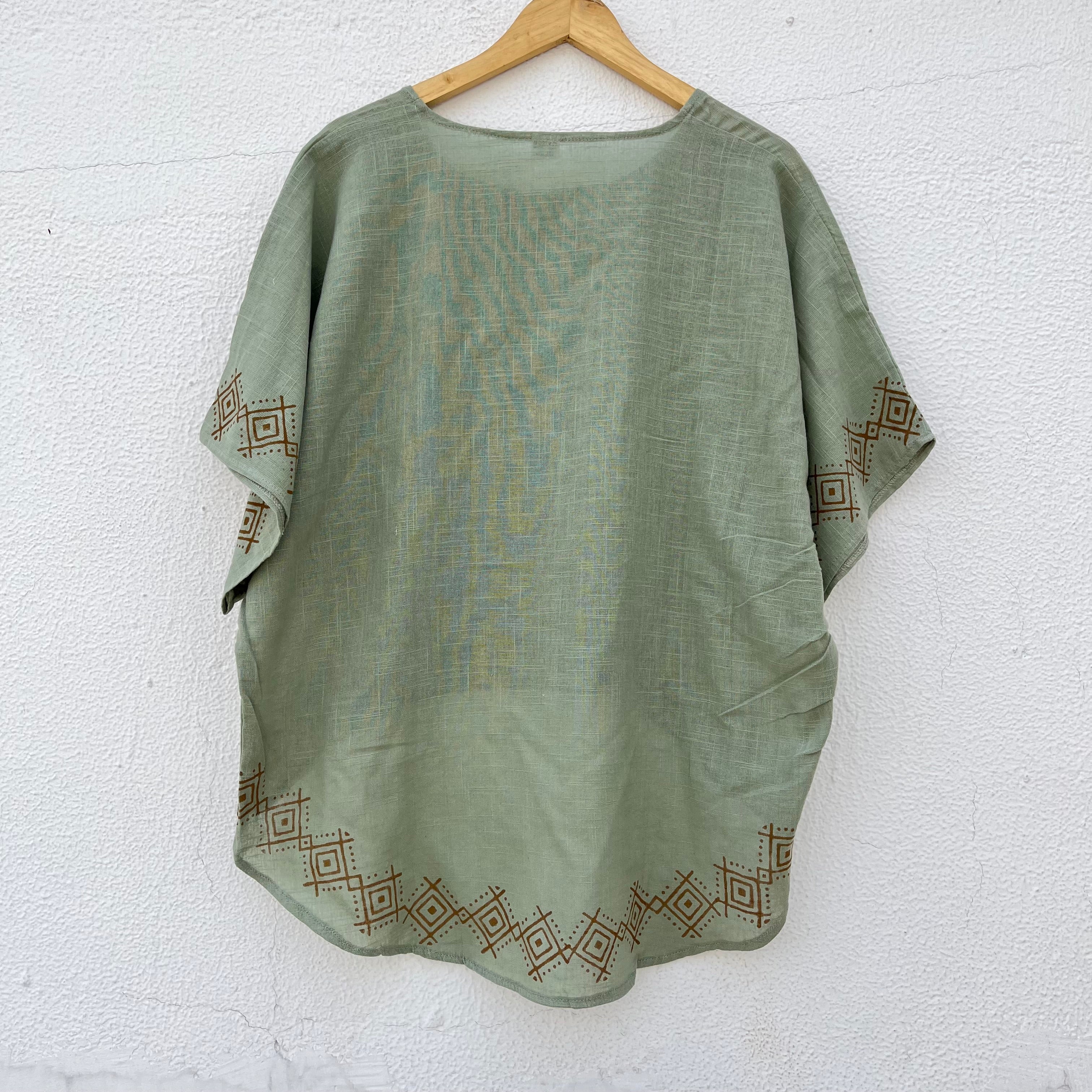 Aawara Cotton Top- Sage Green