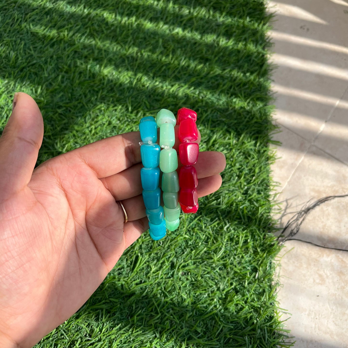 Set of 3 Pastel Acrylic Bracelet