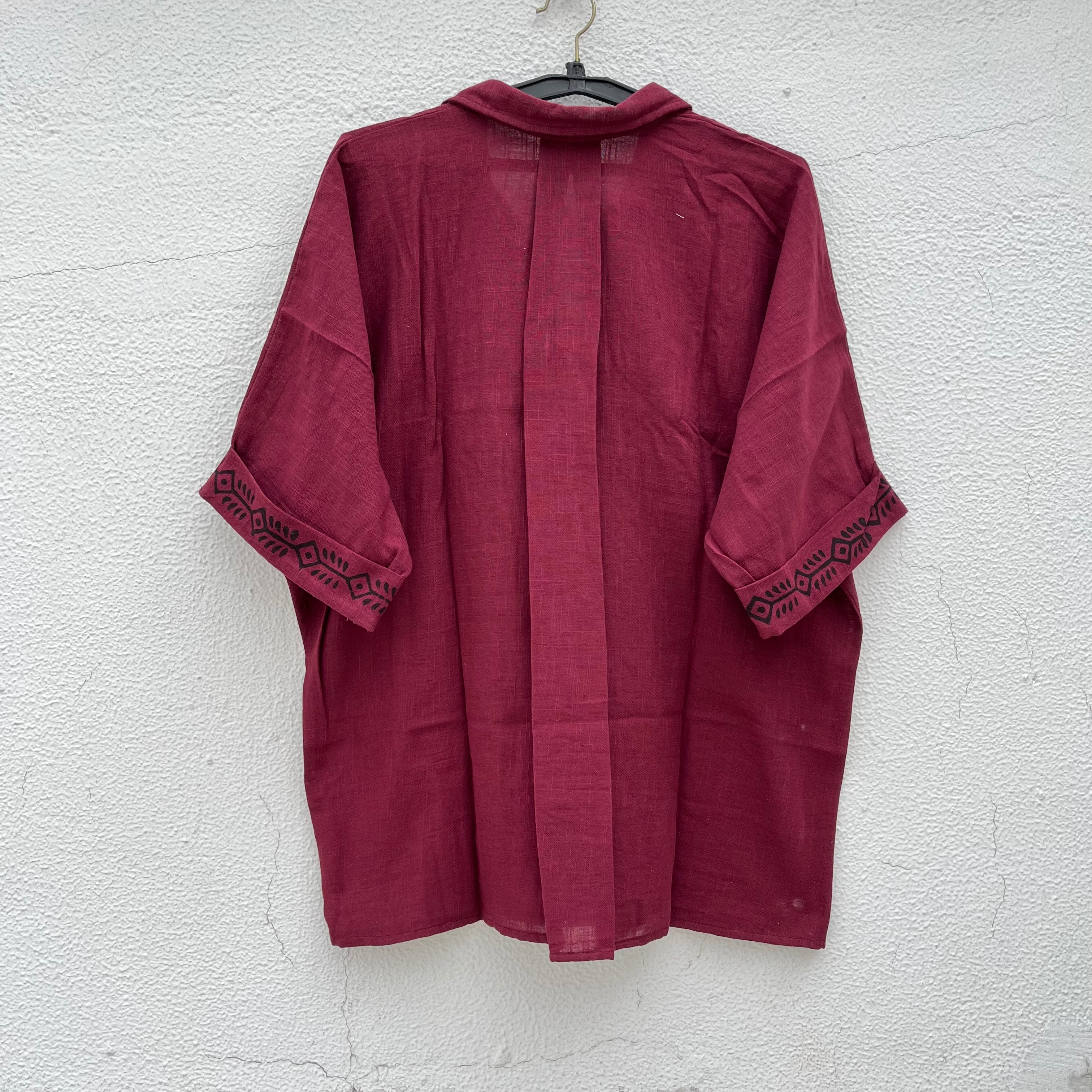 Rahgir Cotton Unisex Shirt 2.0 - Wine