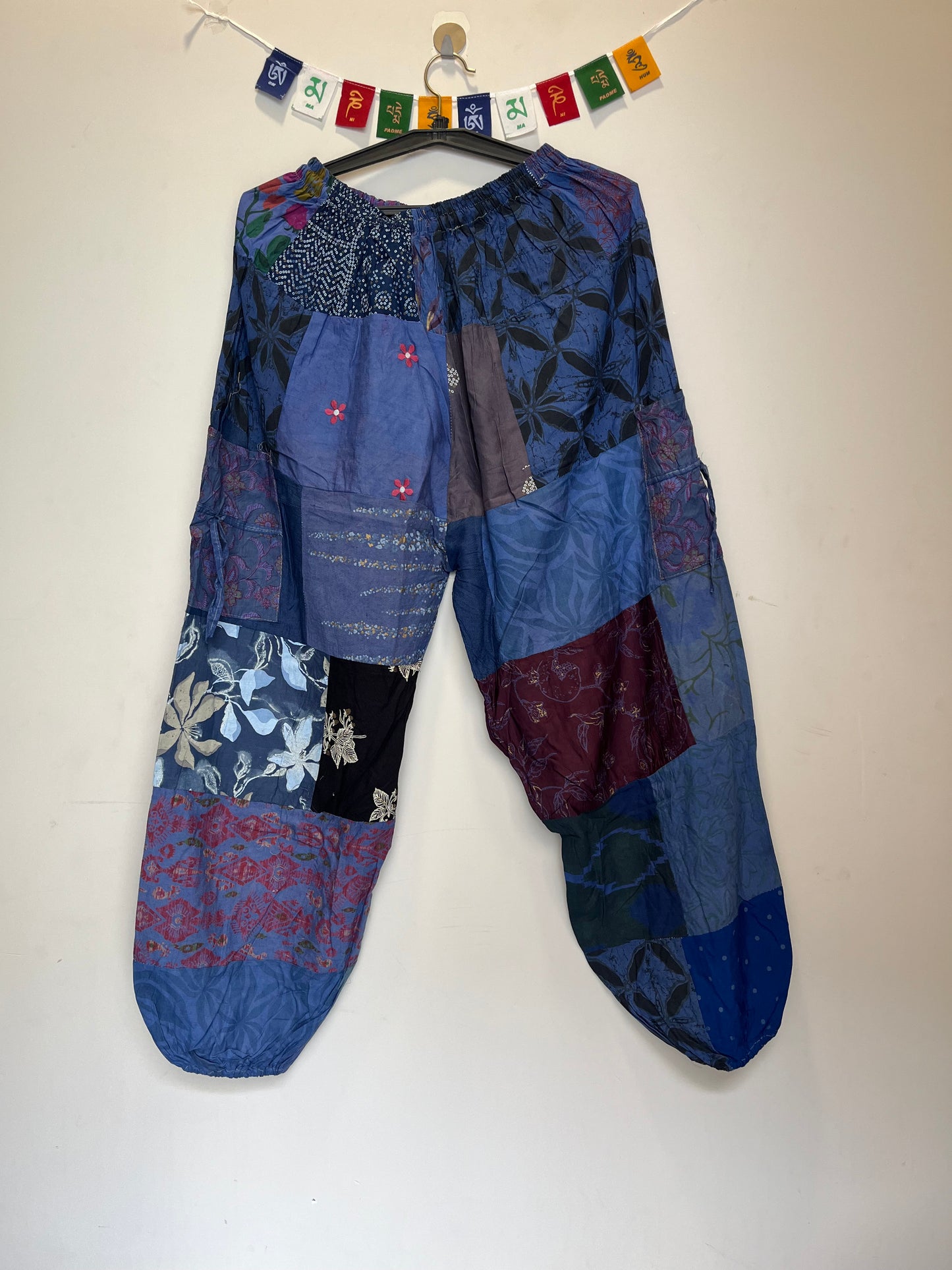 Patchwork Pants - Blue