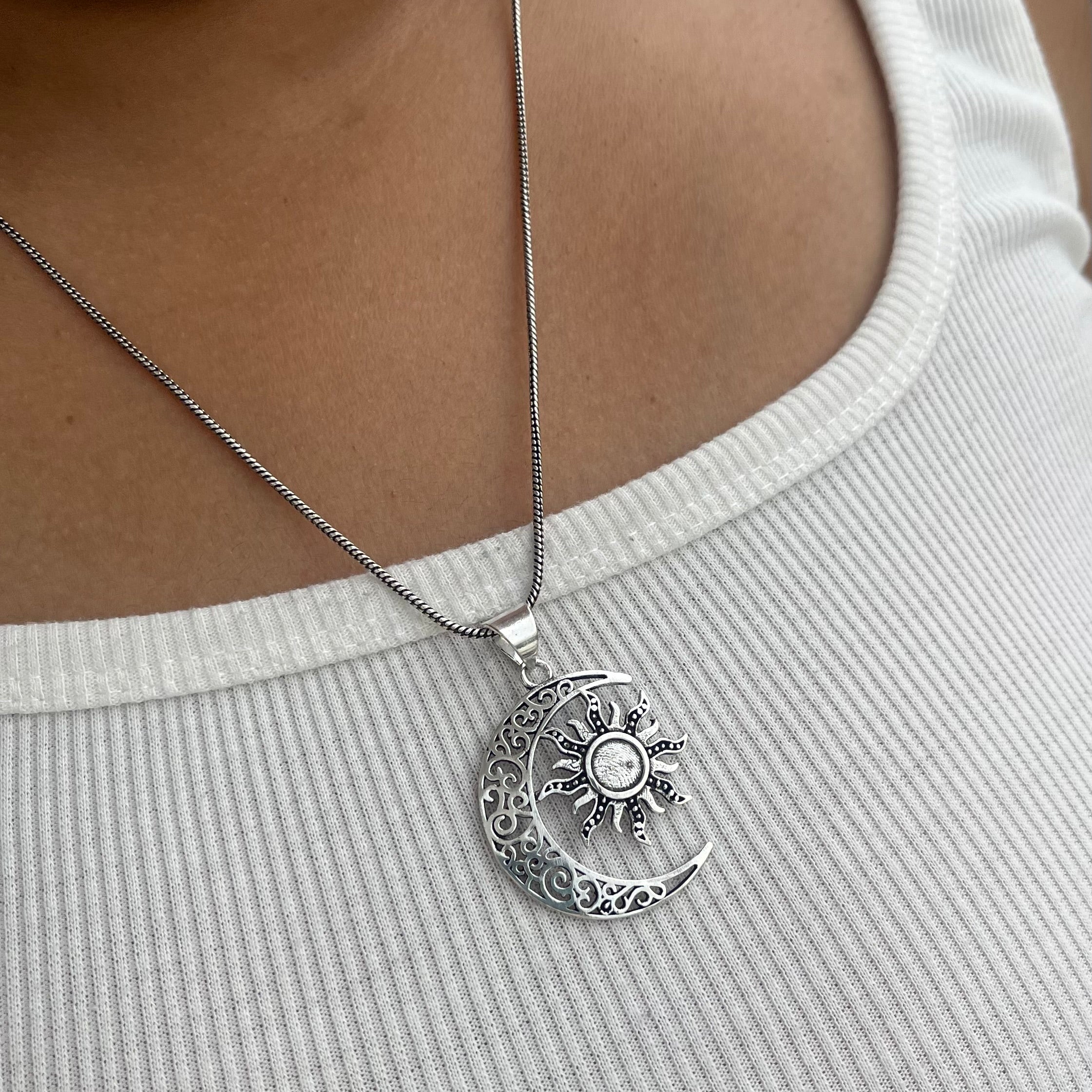 Sun-Moon Pendant & Chain