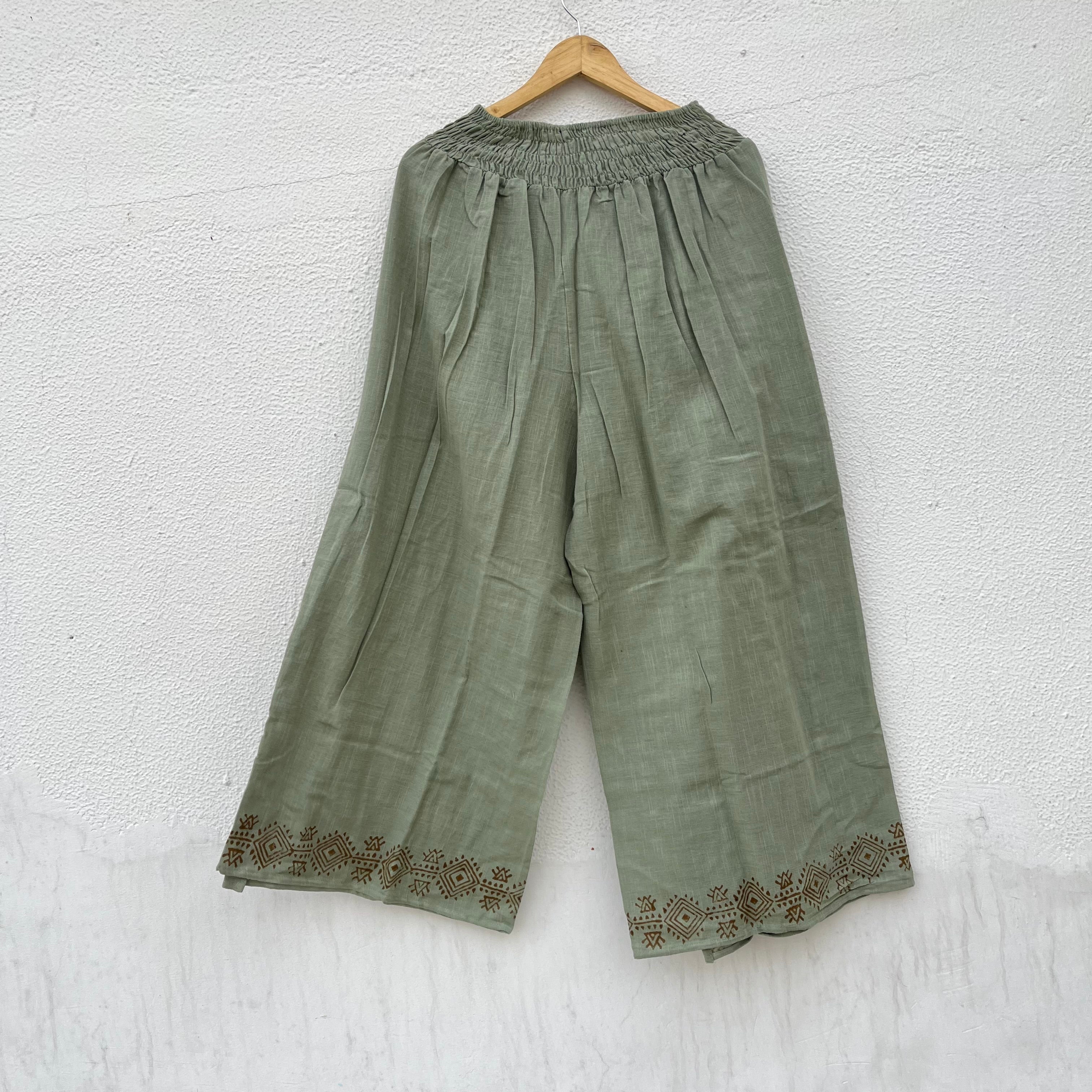 Mastani Cotton Pant- Sage Green