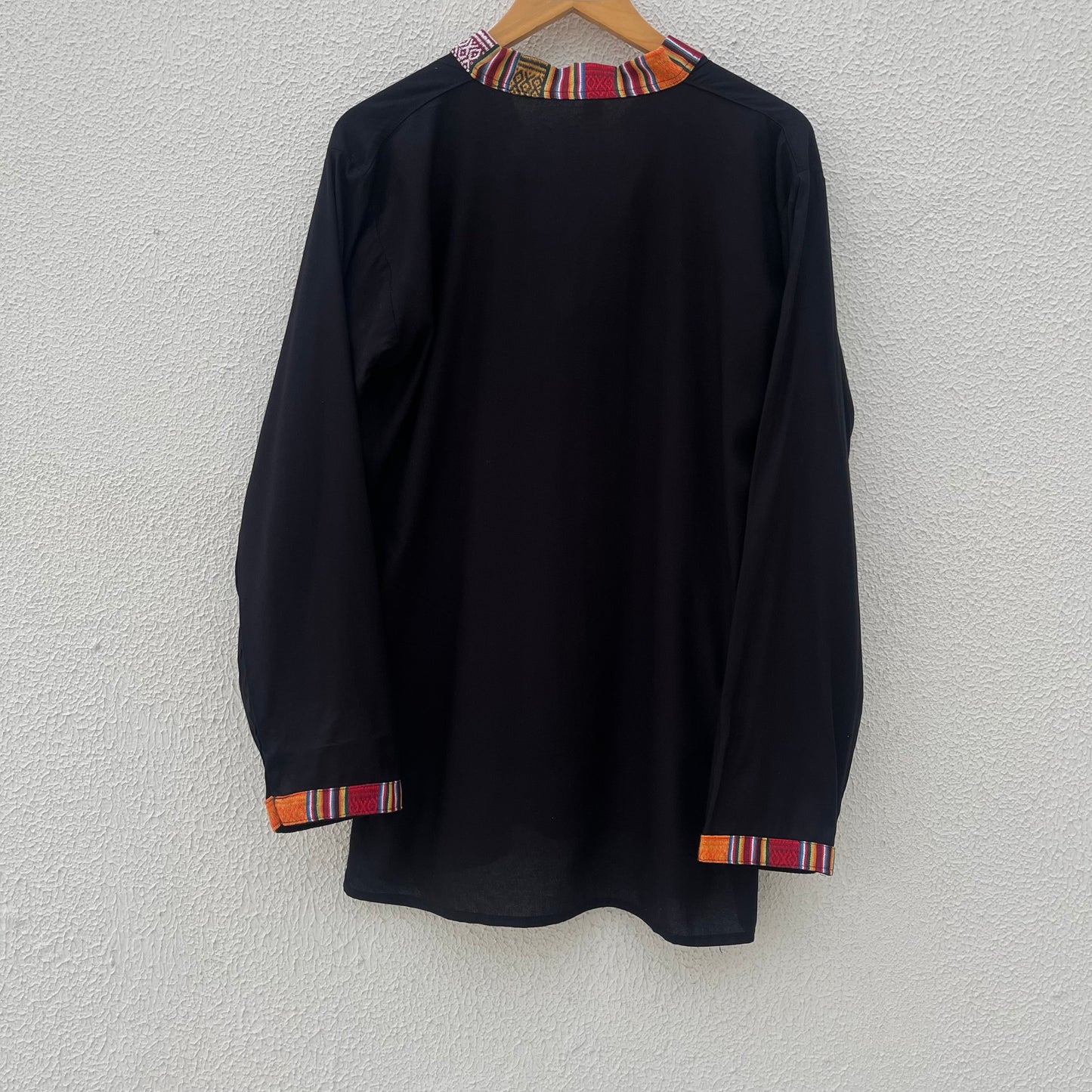 7 Chakra Kurta - Black (Mulicolour Chakra)
