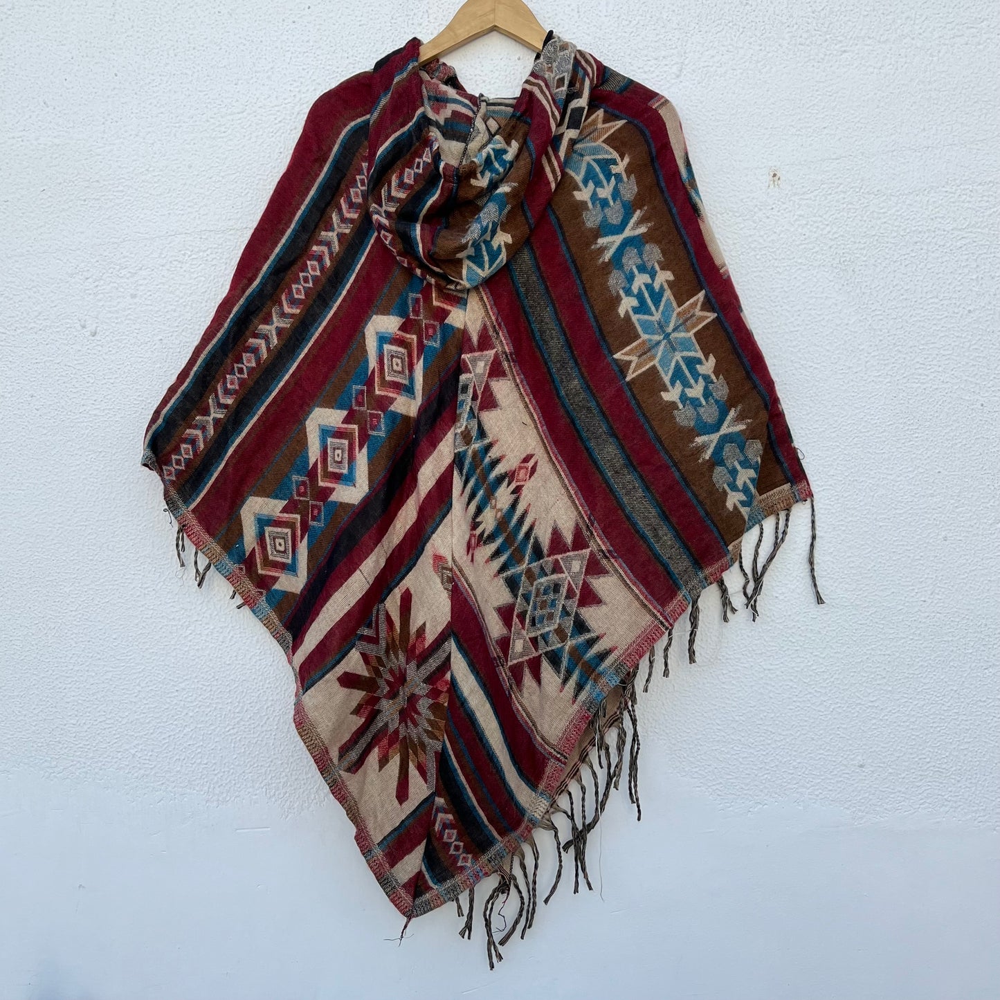 Pahadi Printed Poncho With Hood