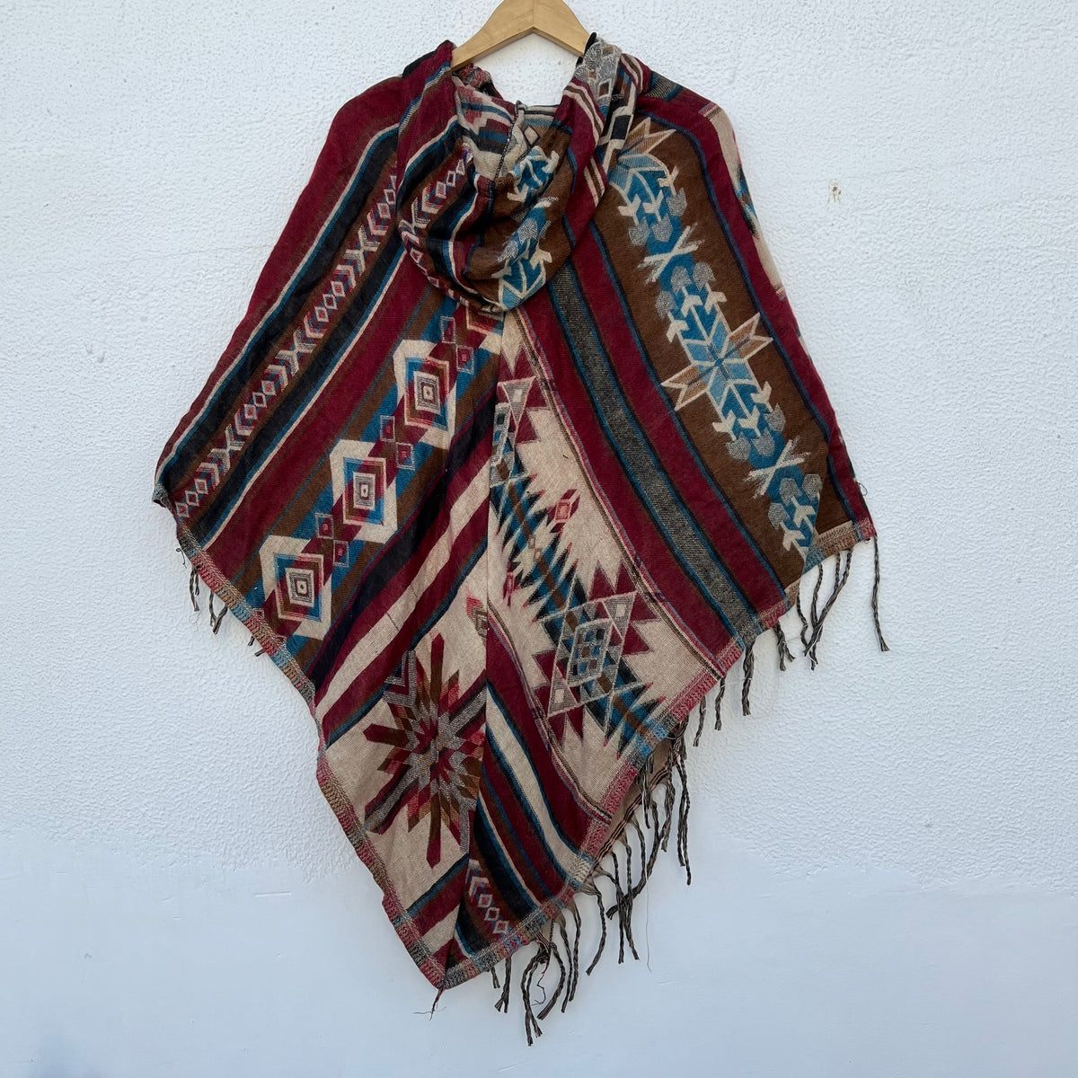 Pahadi Printed Poncho With Hood