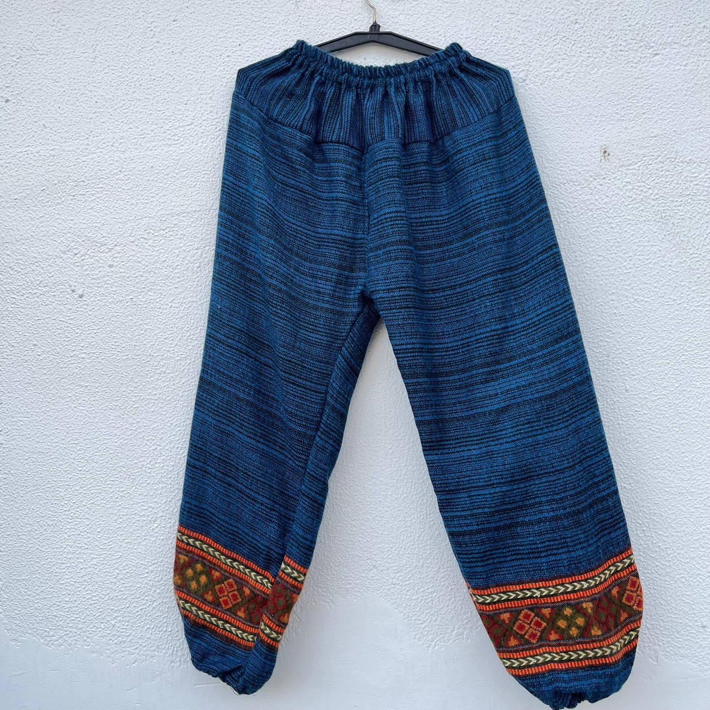 Combo Set - Kullu Poncho + Woollen Pants (Blue)