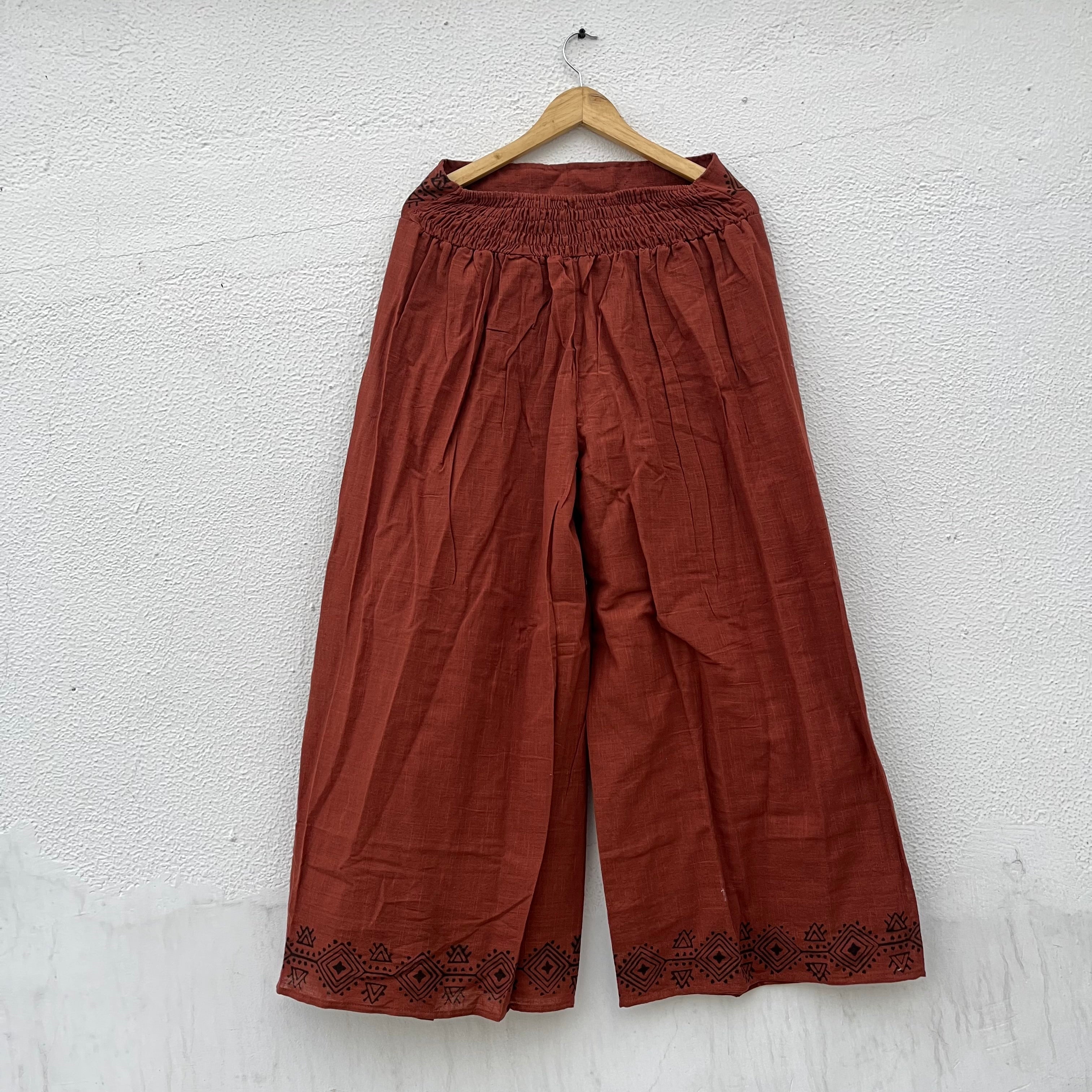 Mastani Cotton Pant- Rust Orange