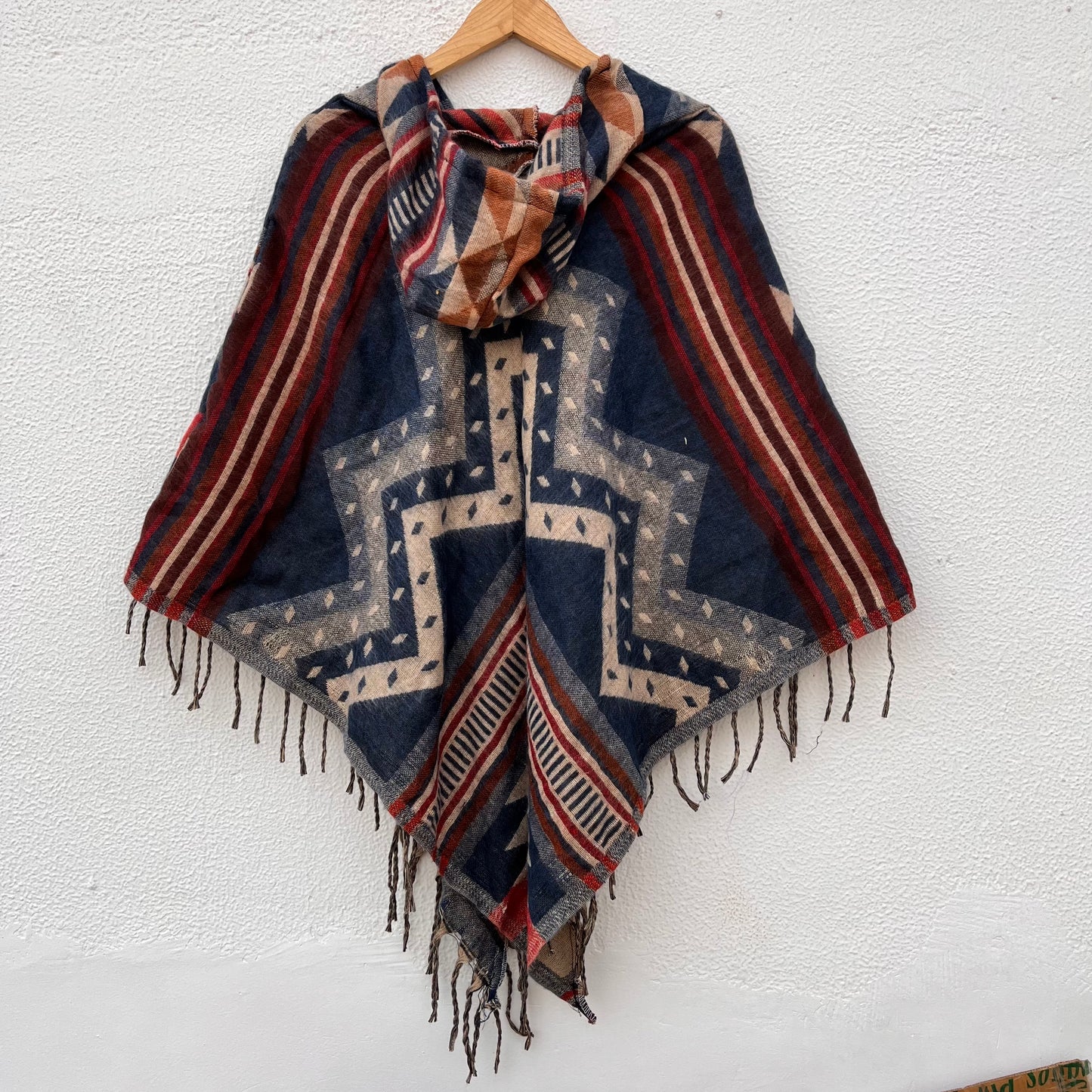 Pahadi Printed Poncho With Hood