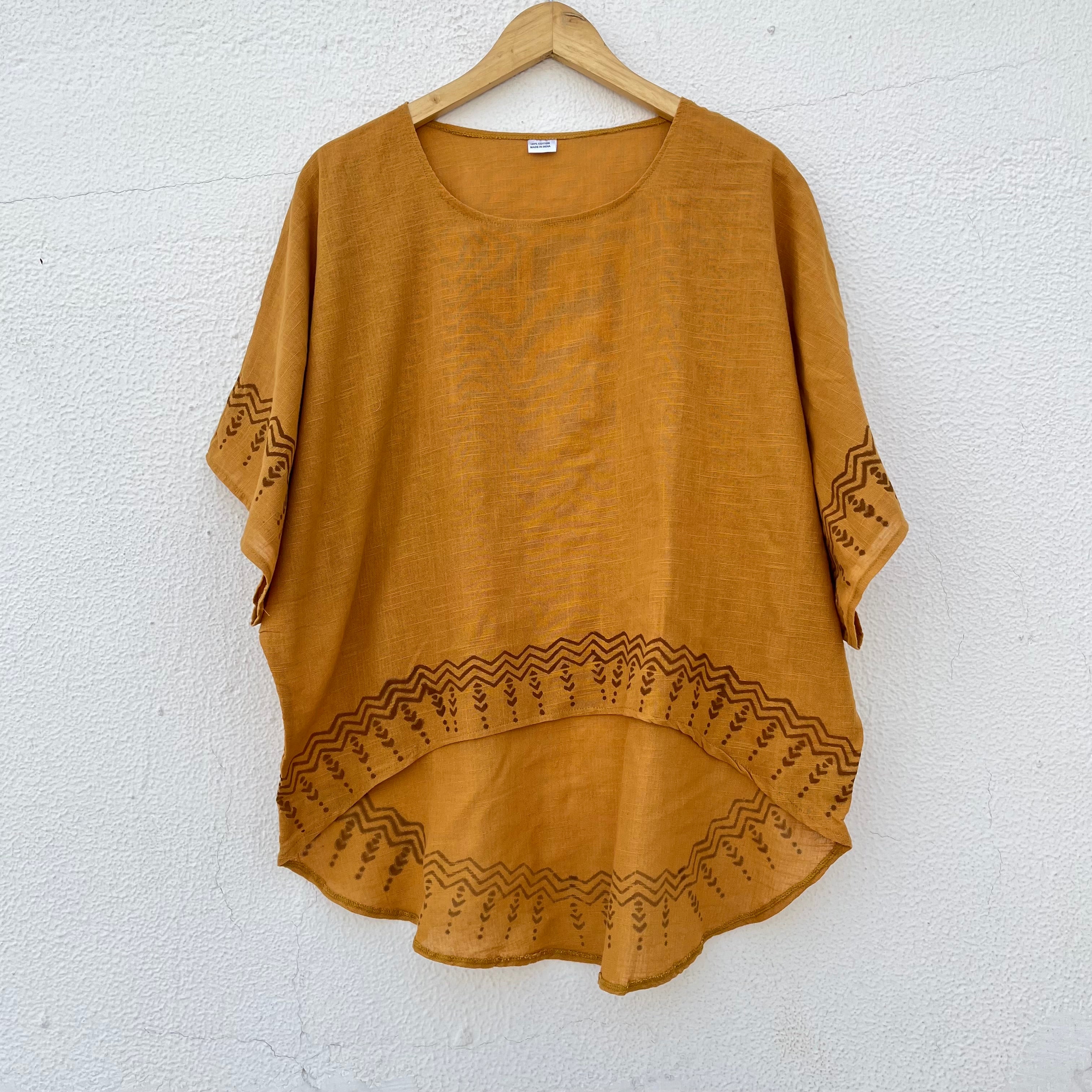 Aawara Cotton Top- Mustard
