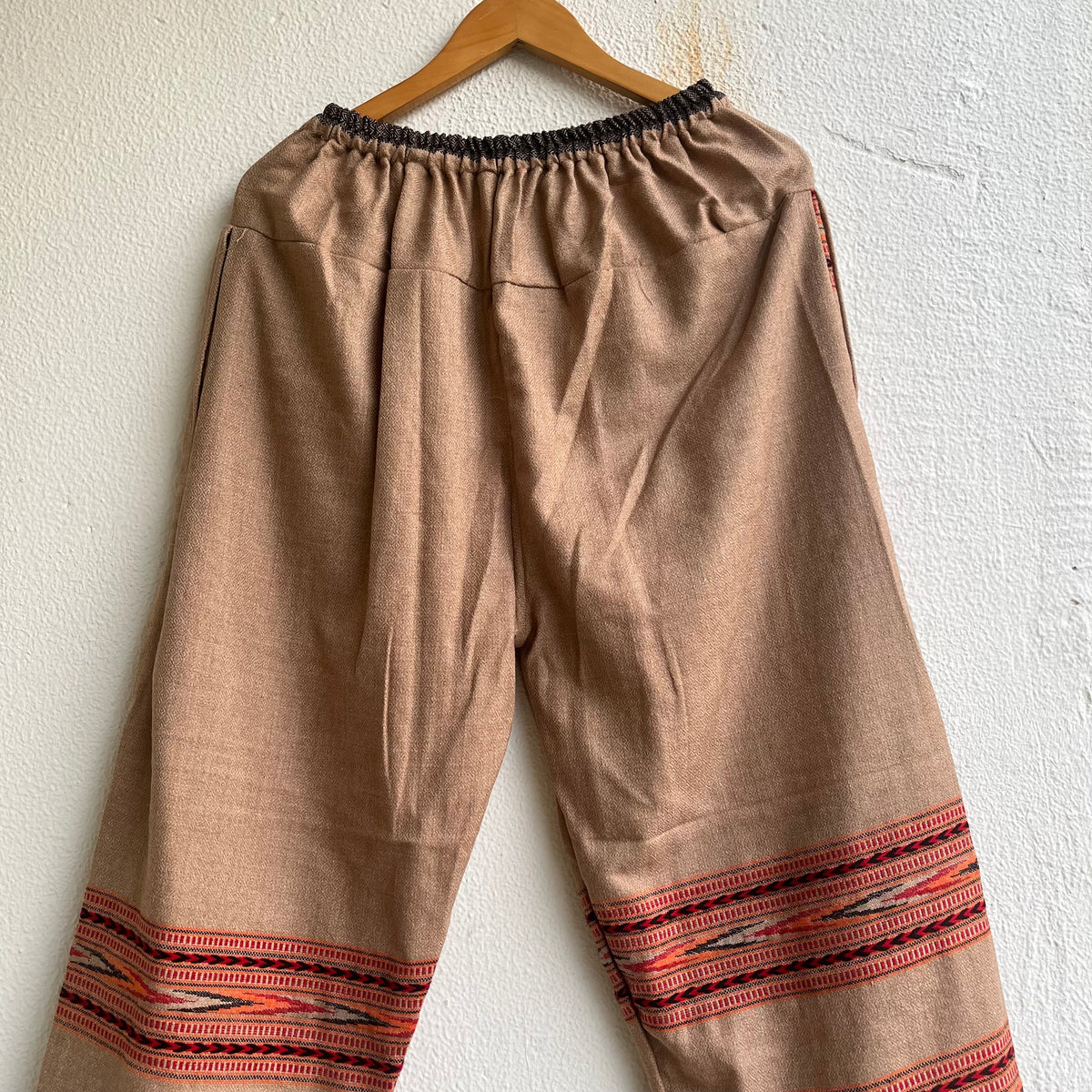 Woollen Kullu 3 Patti Pants- Beige