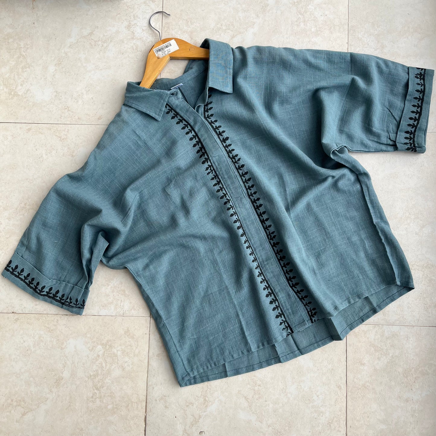 Rahgir Cotton Unisex Unisex Shirt - Dusty Teal
