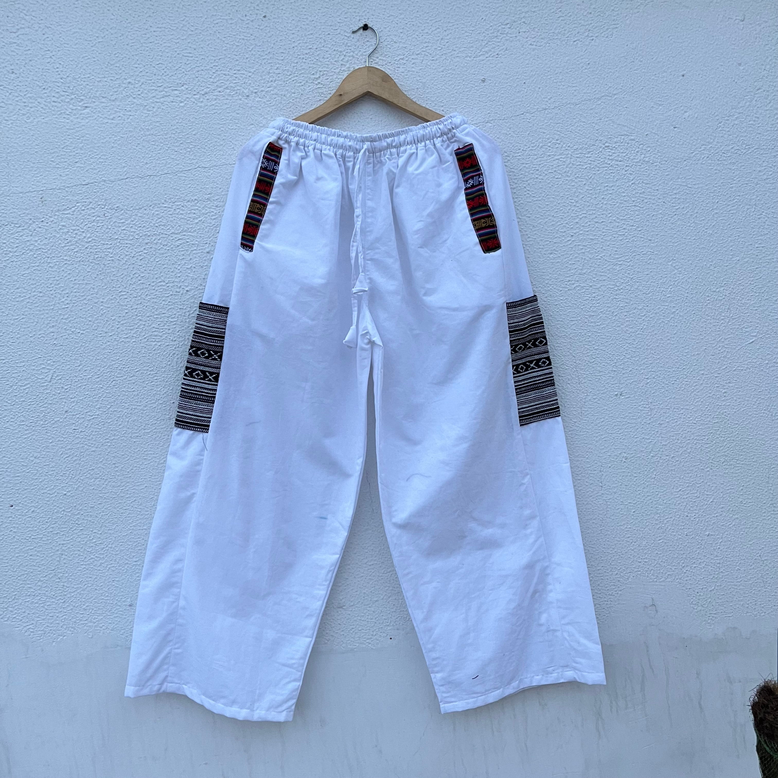 Pahadi Boho Pants - White