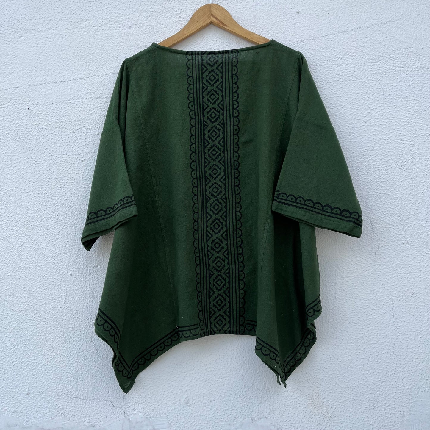 Bairan Cotton Top- Forest Green