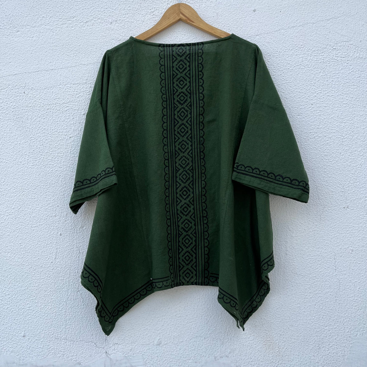Bairan Cotton Top- Forest Green