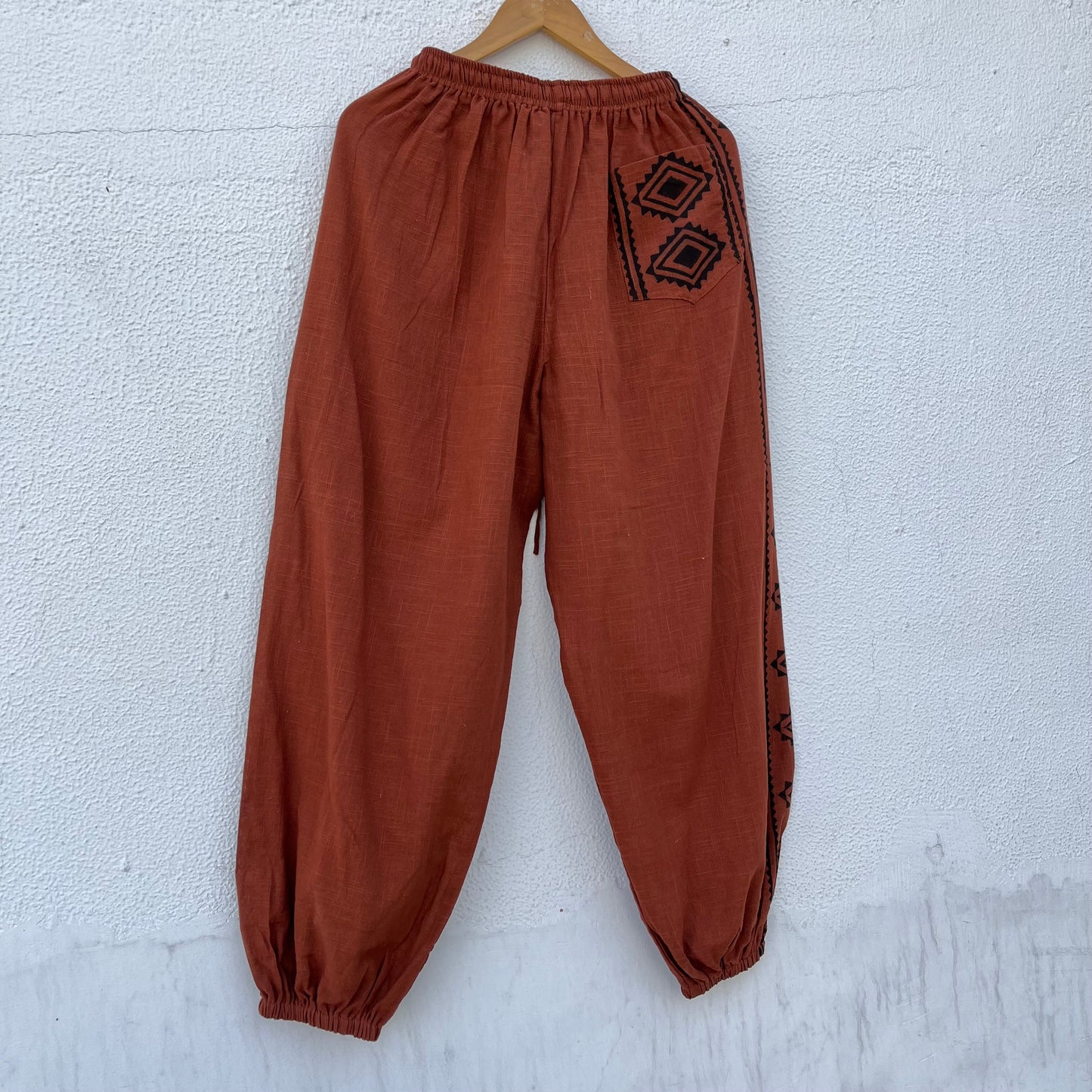 Moksha Cotton Pant- Rust Orange