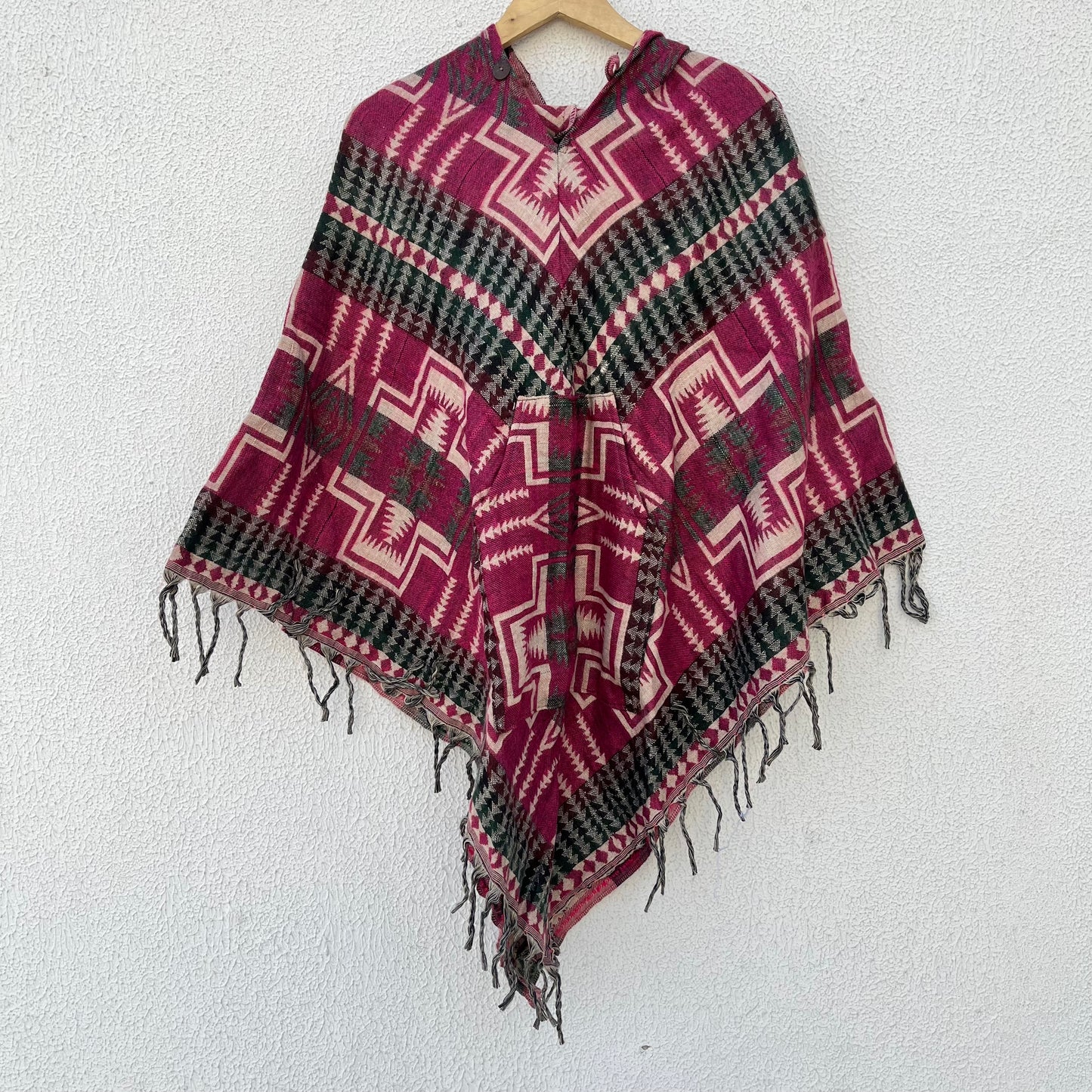 Pahadi Printed Poncho With Hood