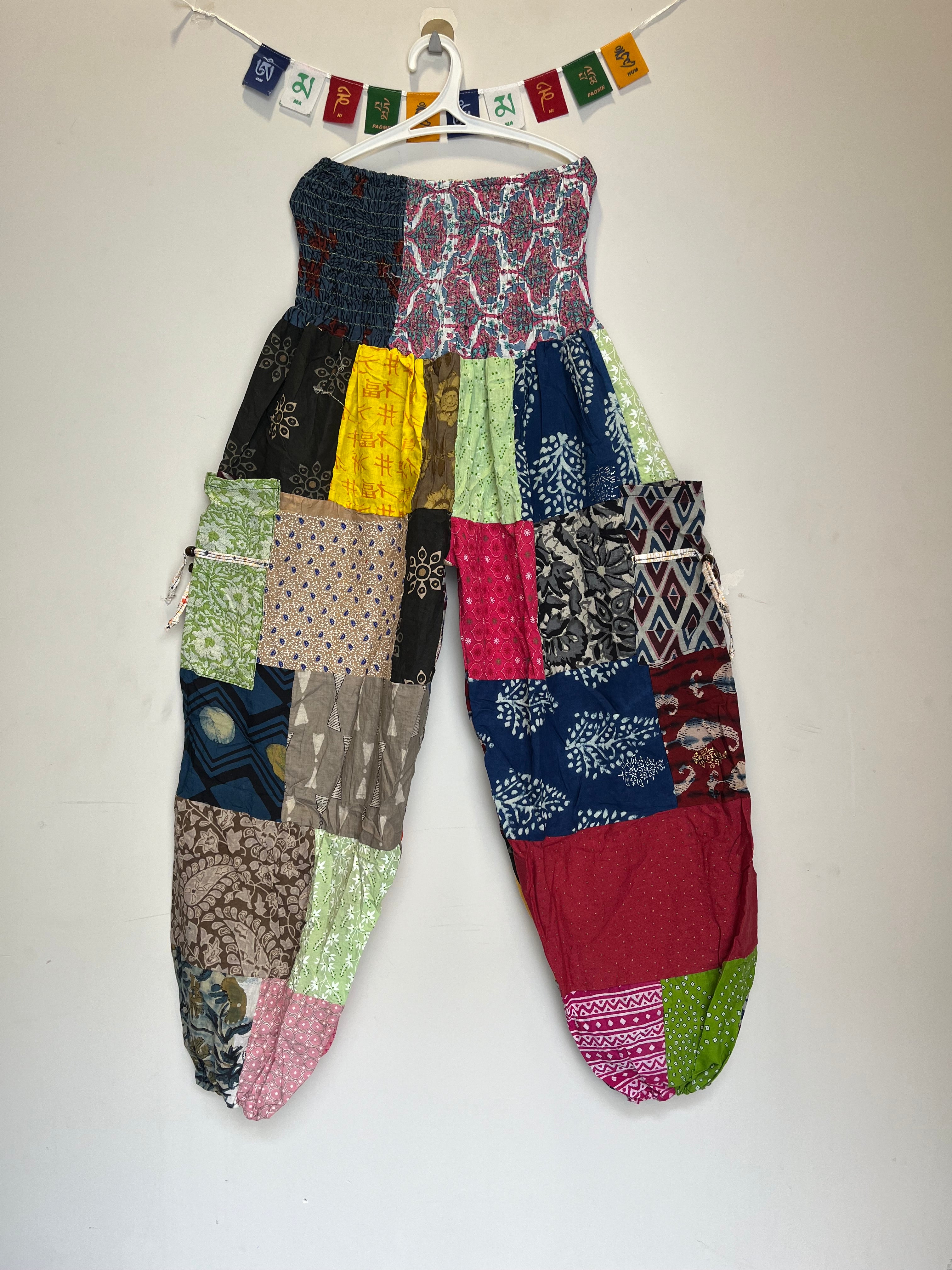 Cotton Patchwork Pants - Kansai Pattern