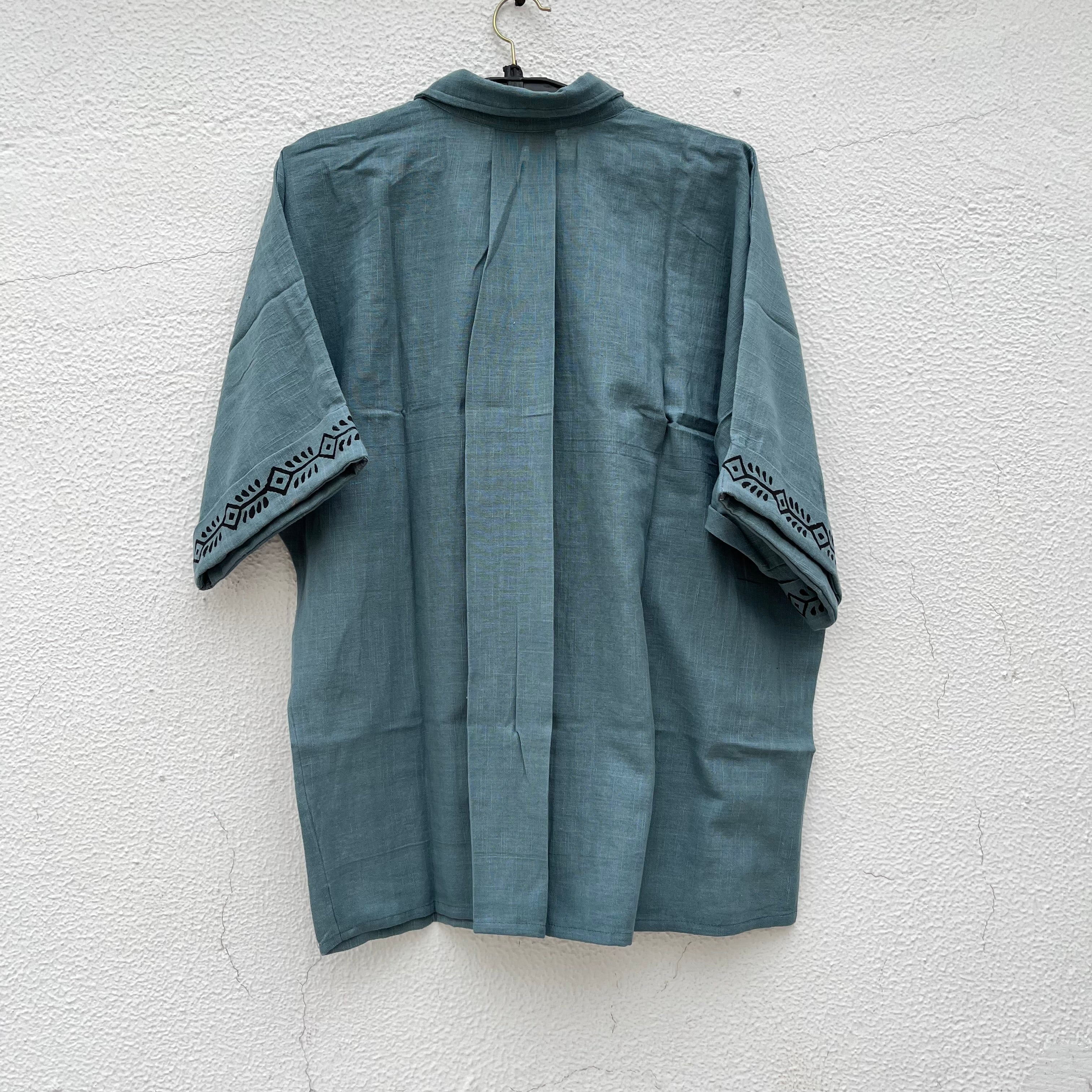Rahgir Cotton Oversize Shirt 2.0 -Teal Blue