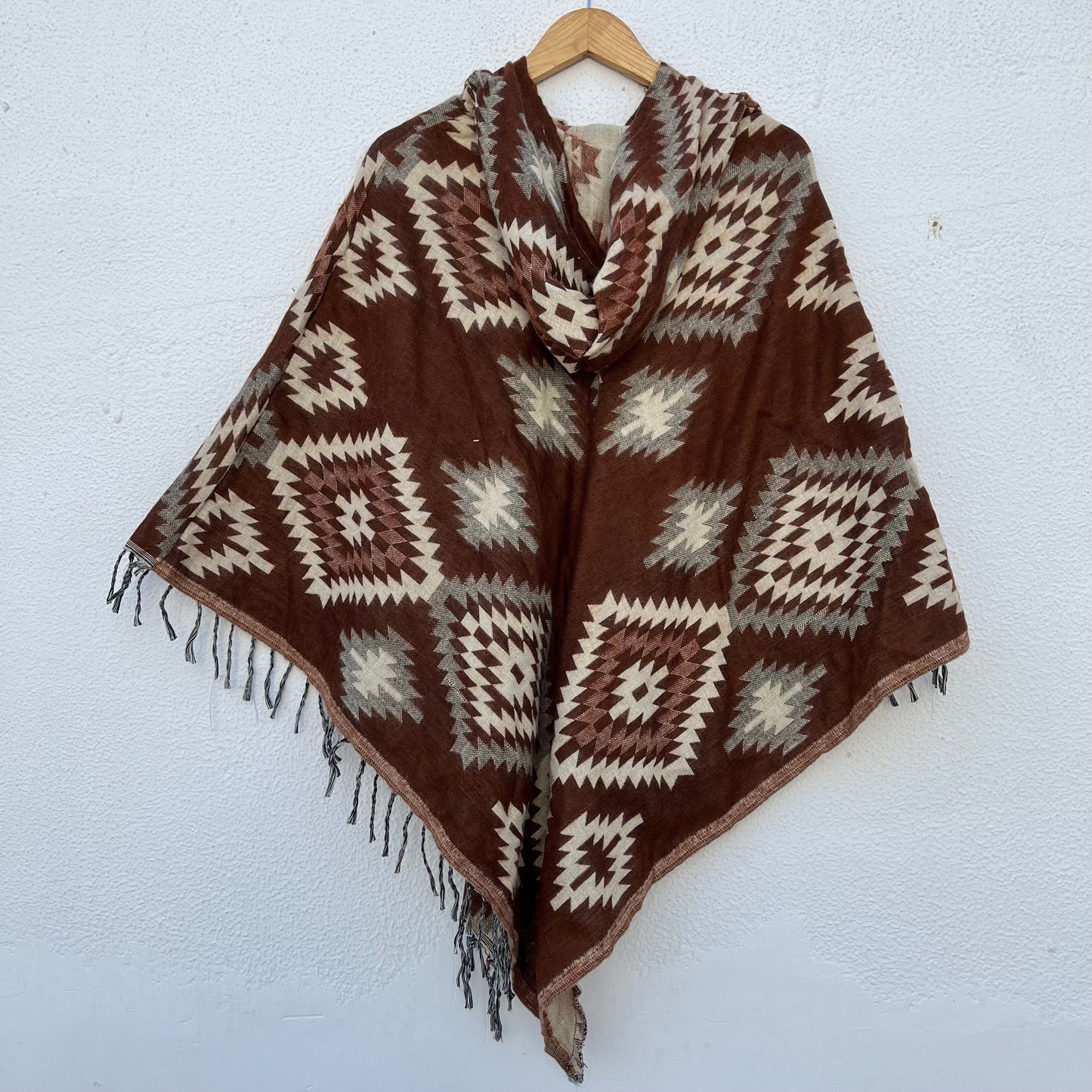 Pahadi Printed Poncho With Hood