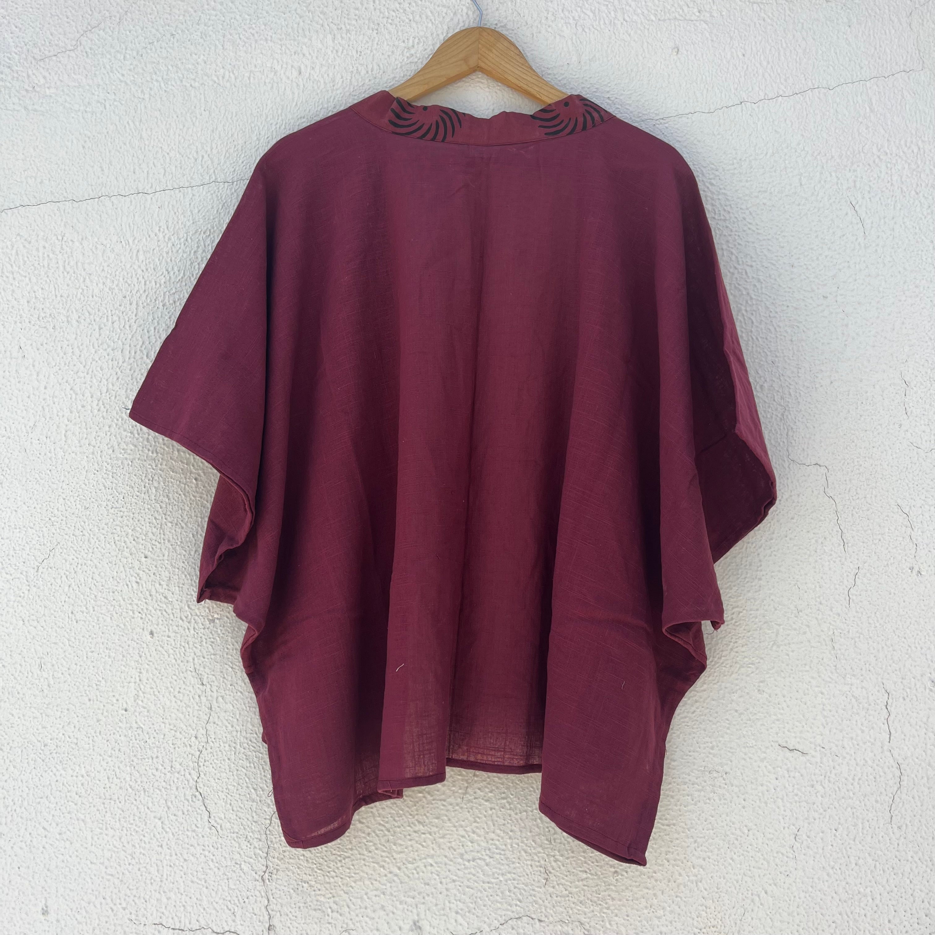 Arika Cotton Shrug- Berry Wine