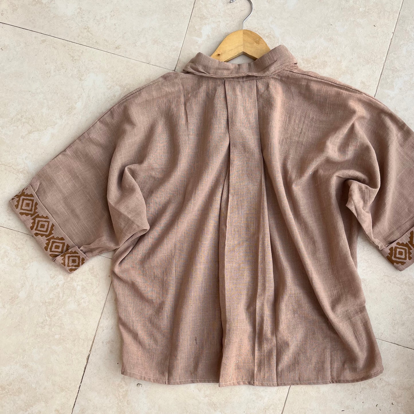 Rahgir Cotton Unisex Shirt - Light Sand
