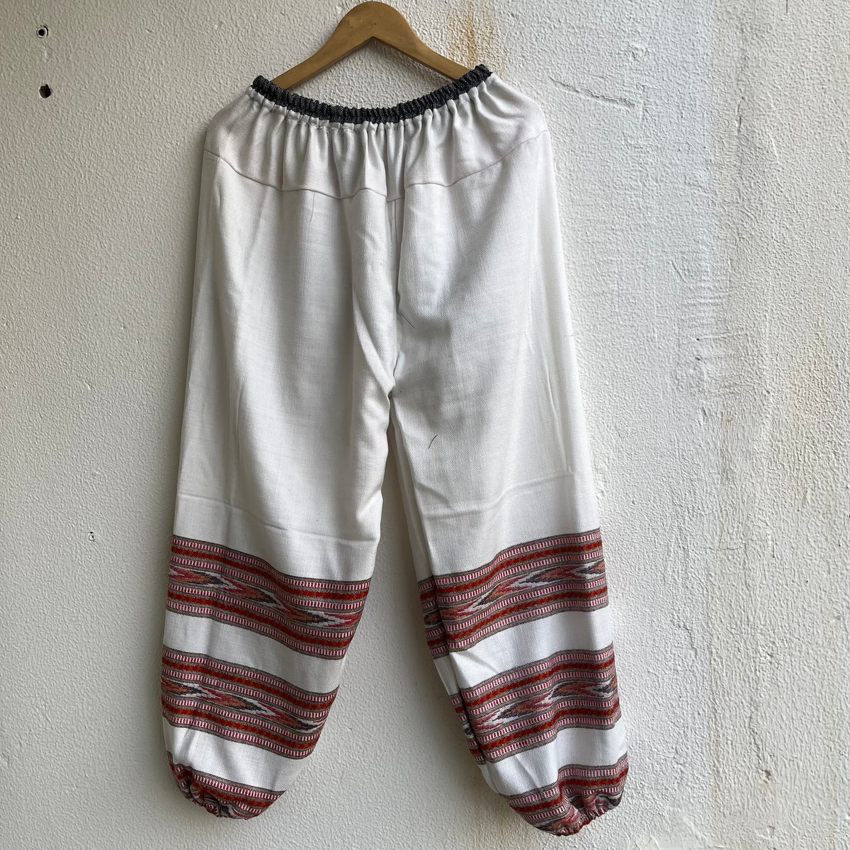 Woollen Kullu 3 Patti Pants- White