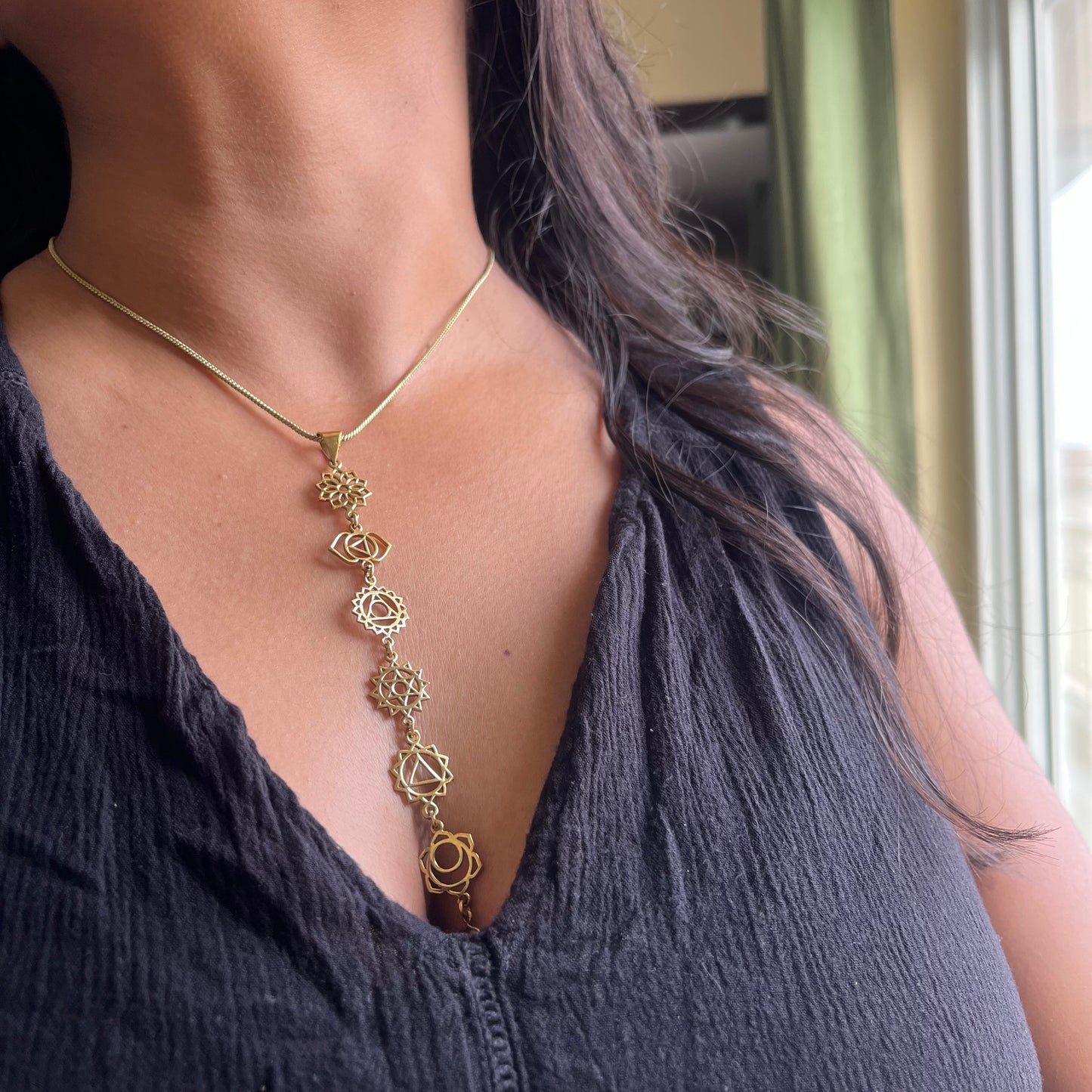 7 Chakra Pendant & Chain