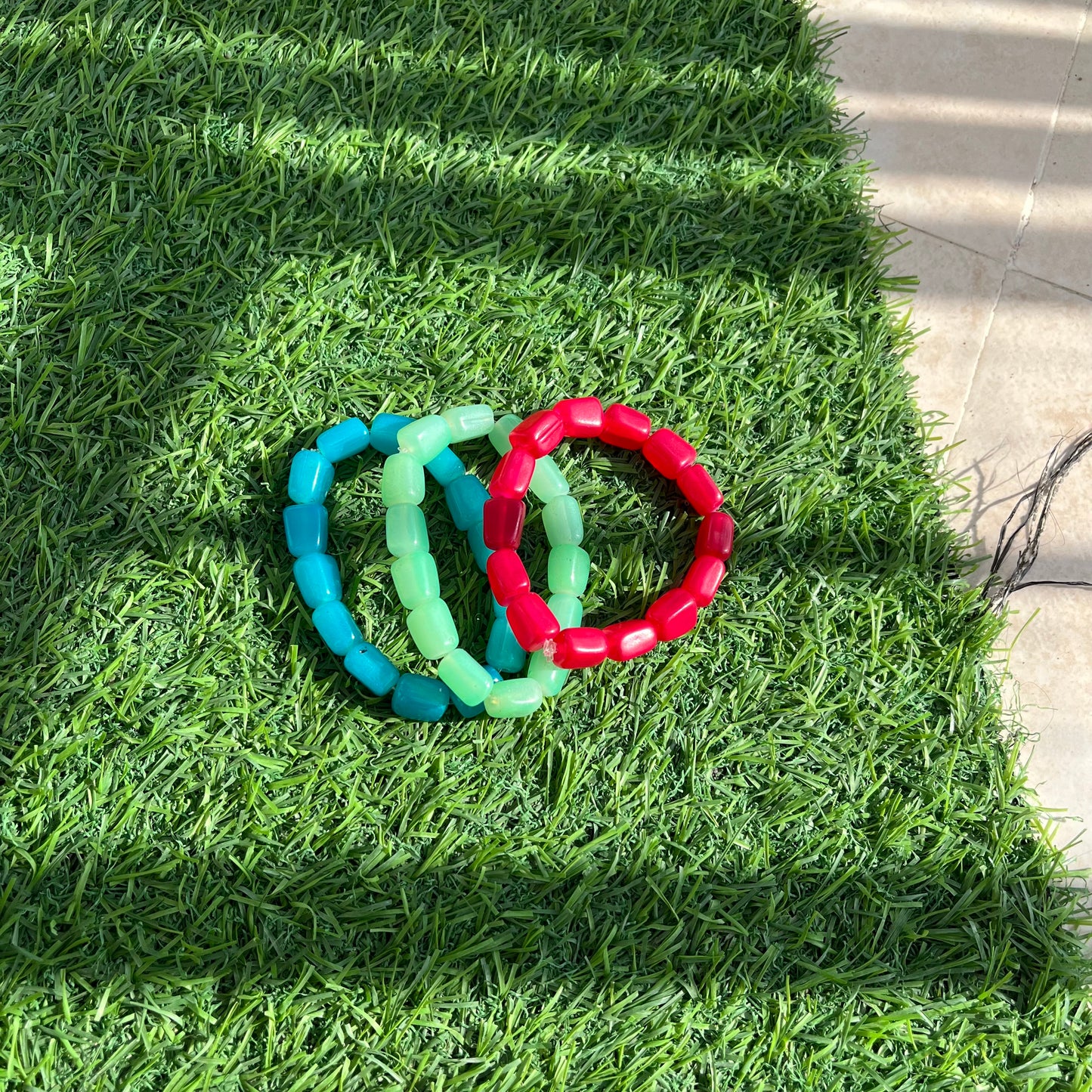 Set of 3 Pastel Acrylic Bracelet