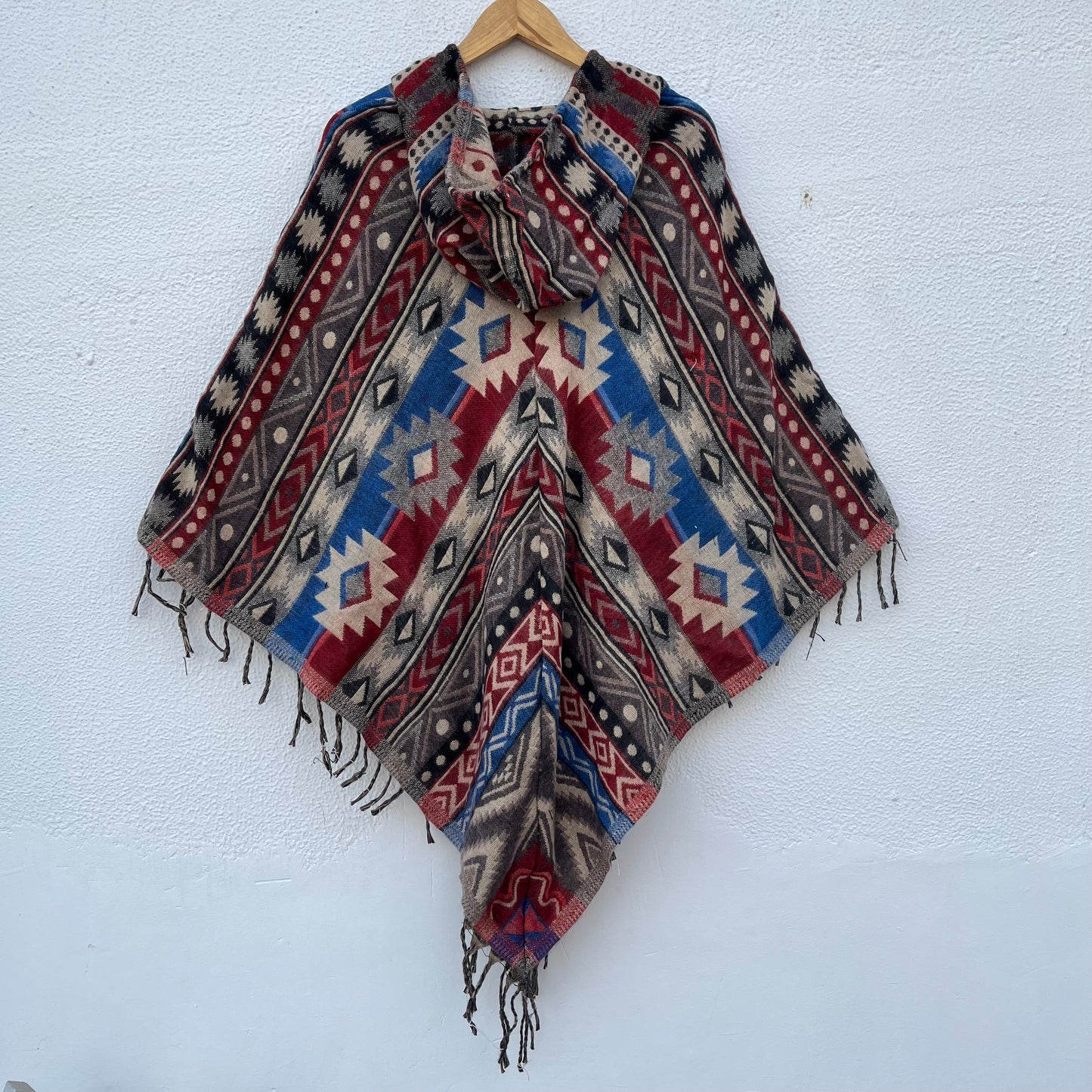 Pahadi Printed Poncho With Hood