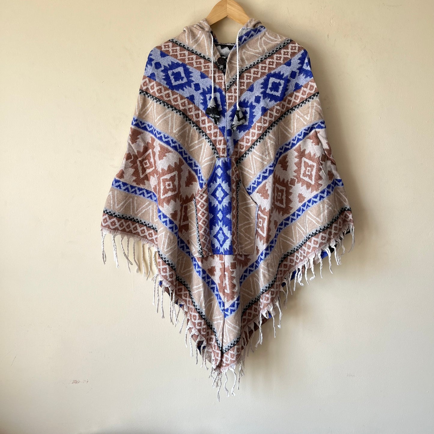 Pahadi Printed Poncho With Hood