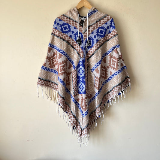 Pahadi Printed Poncho With Hood