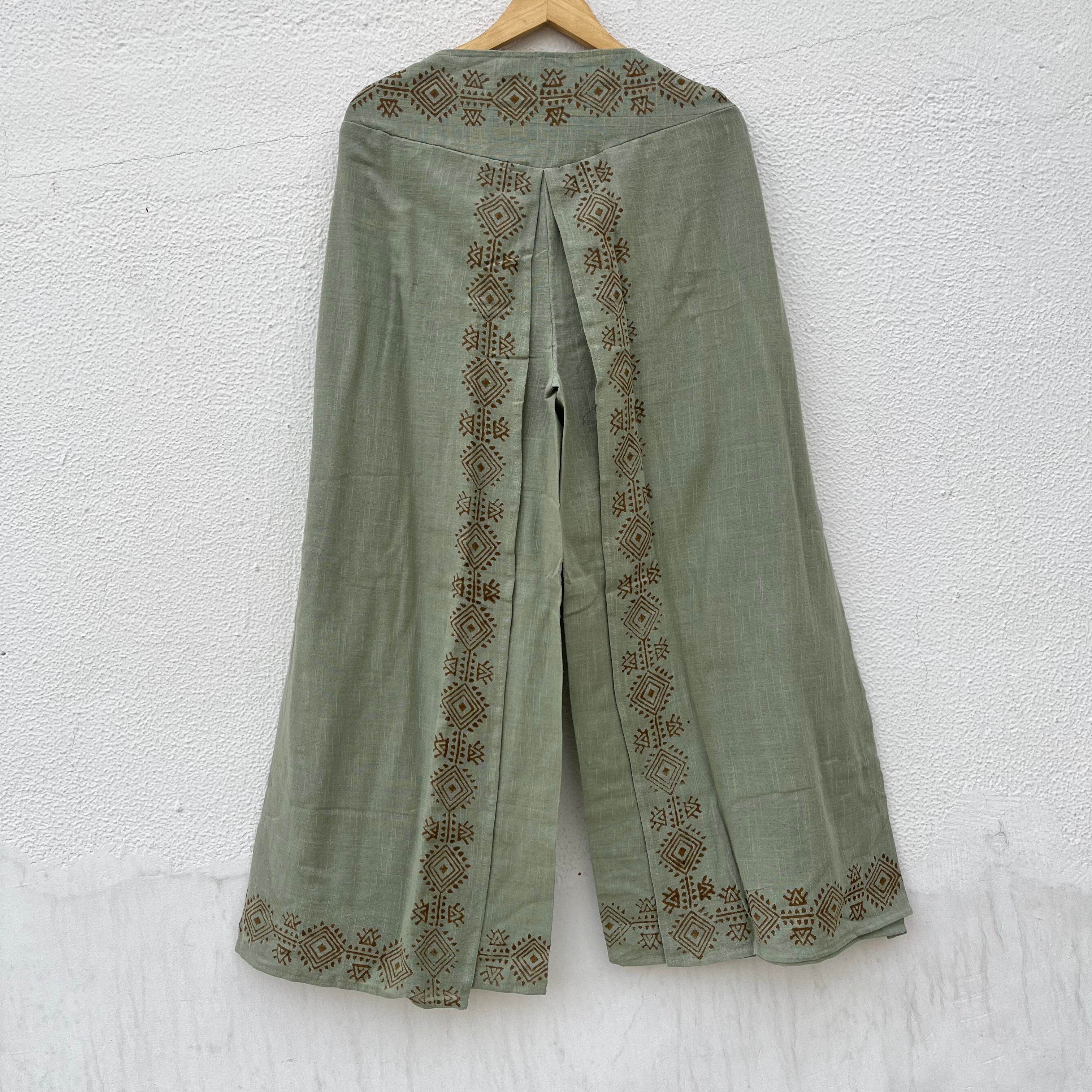 Mastani Cotton Pant- Sage Green