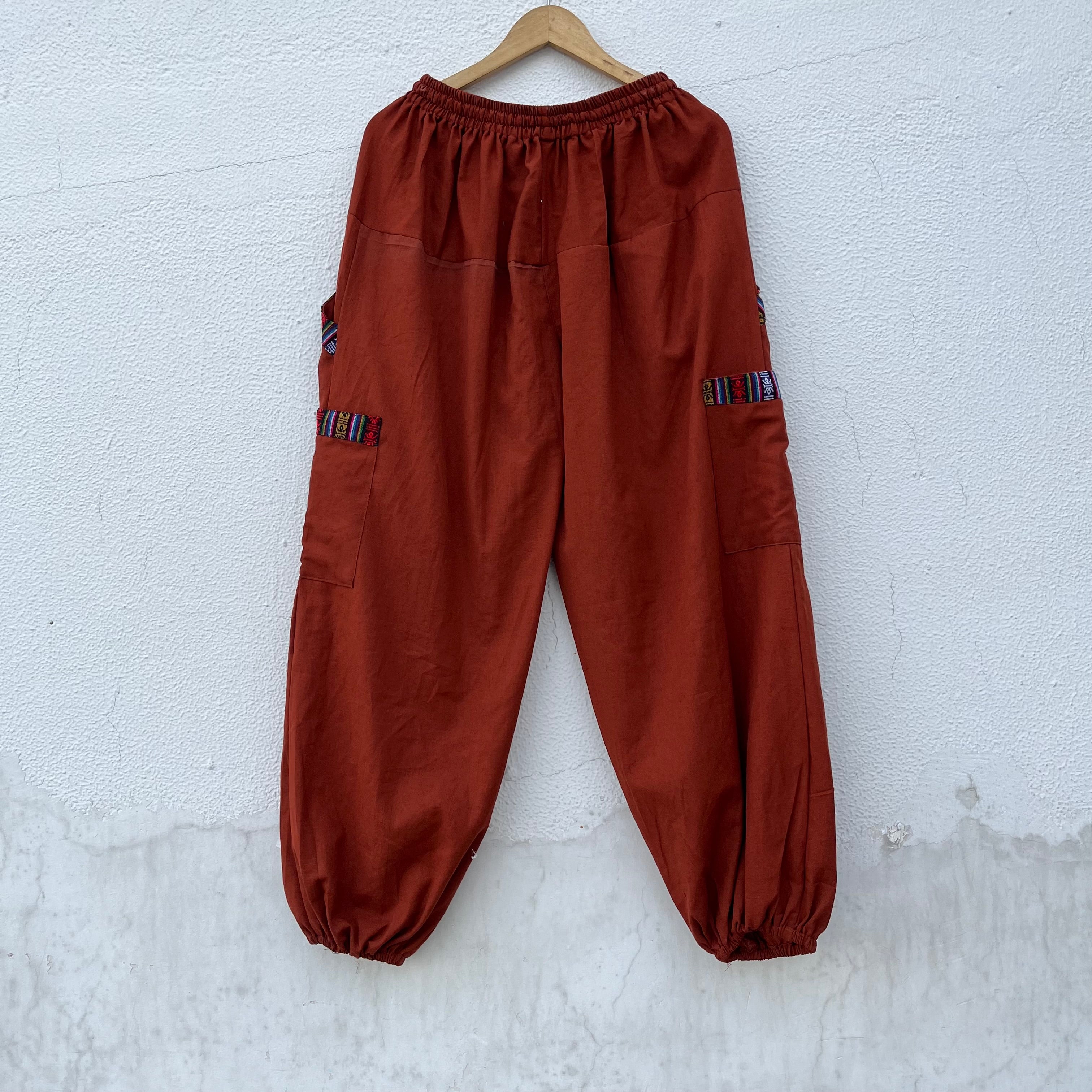 Pahadi Chakra Pants - Rust Orange