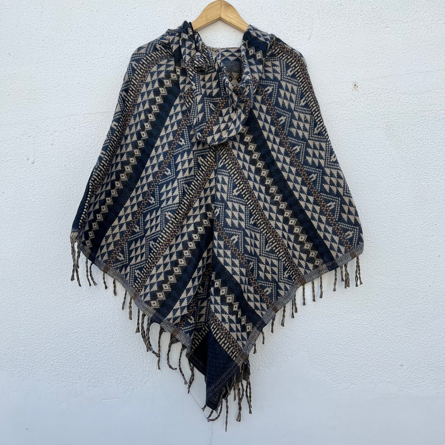 Pahadi Printed Poncho With Hood