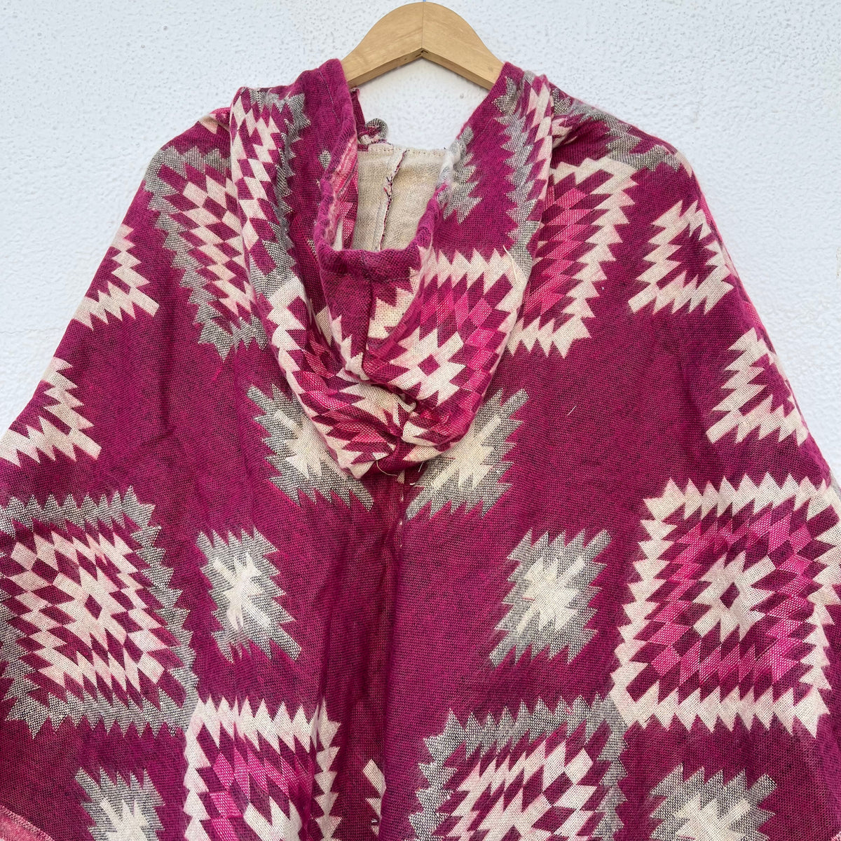 Pahadi Printed Poncho With Hood